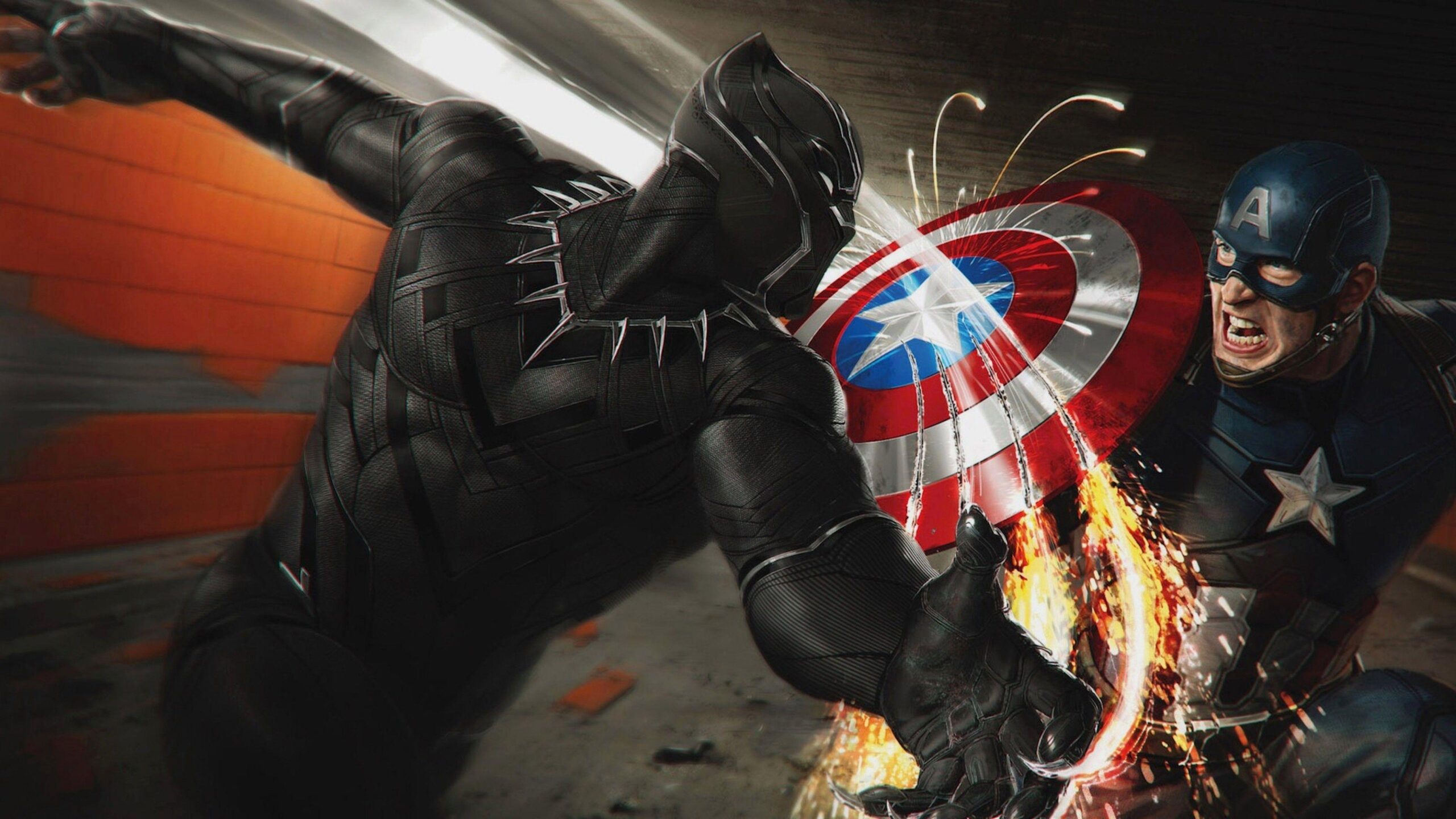 Captain America Vs Black Panther Wallpapers Download in HD 4K