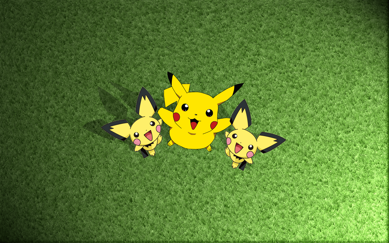 Pikachu and the Pichu Bros by SamuraiEX