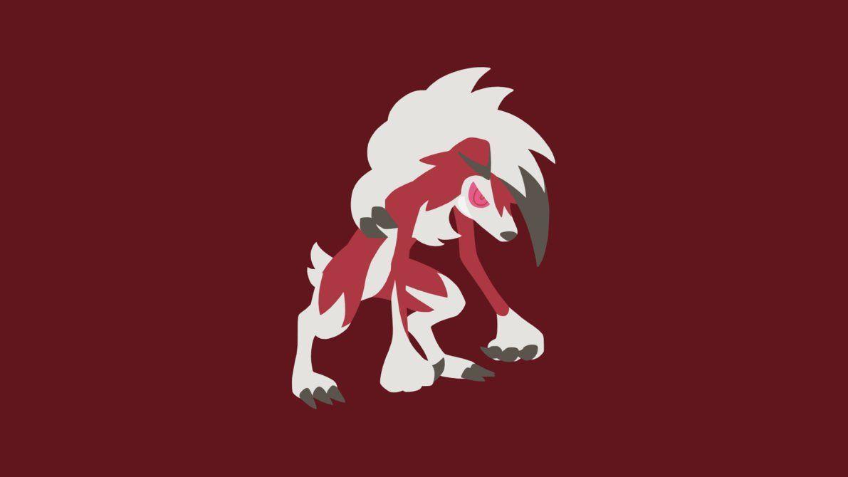 Minimalistic Wallpaper: Lycanroc [Midnight]