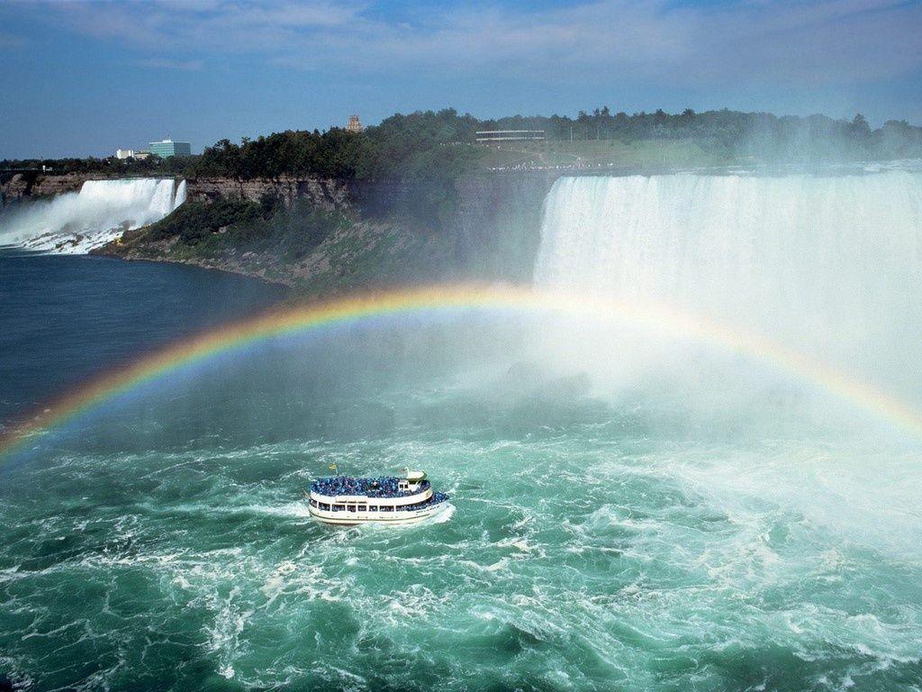 rainbow over niagara falls wallpapers