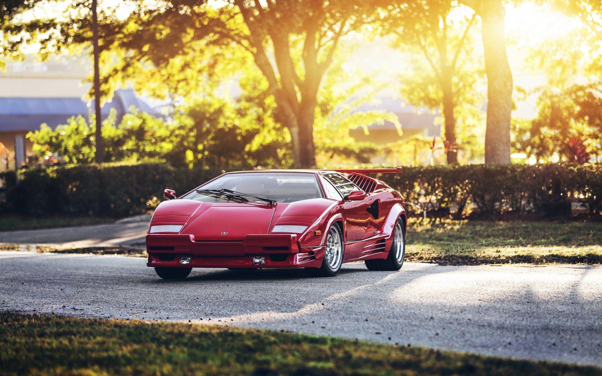 lamborghini countach supercar red hq wallpapers HD wallpapers