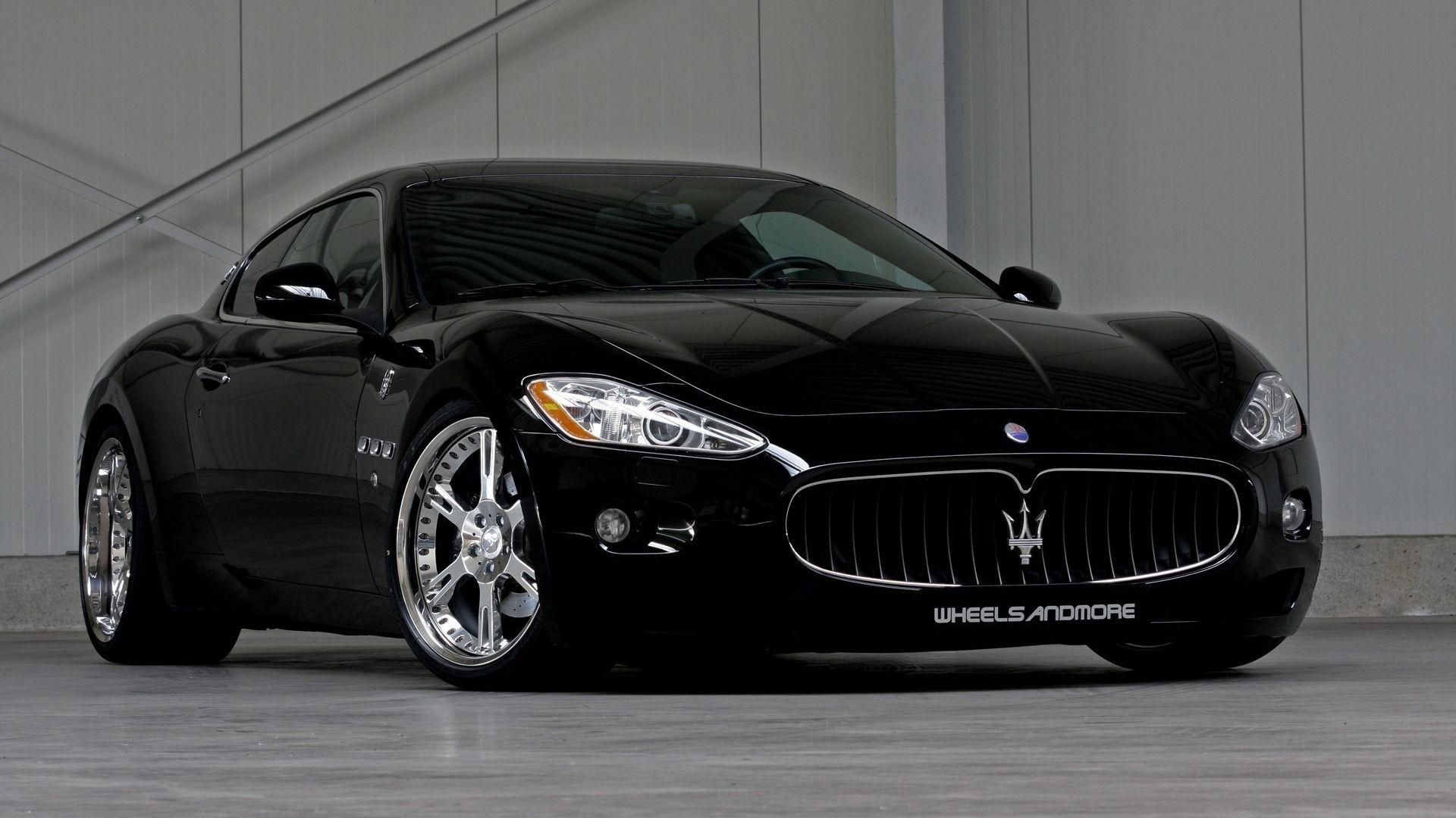 Download Wallpapers maserati, black, stylish, salon Full HD