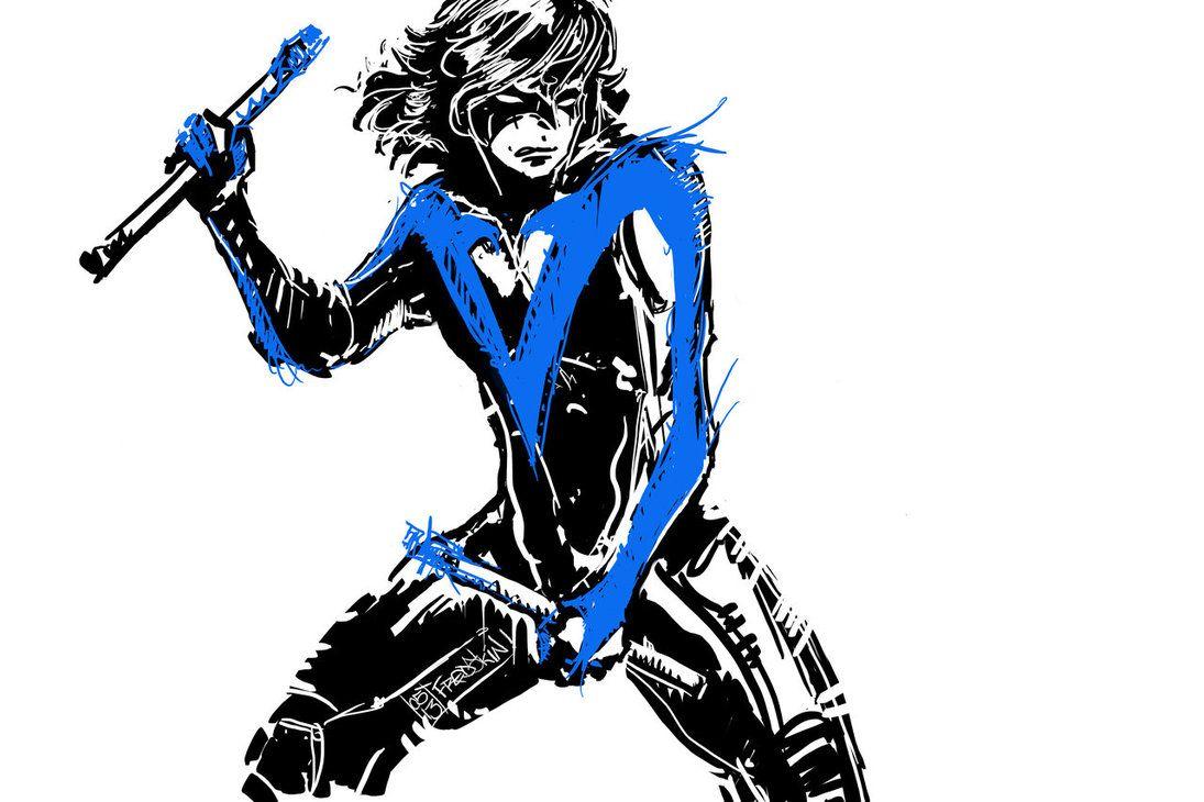 Dick Grayson aka. NightWing ! by FredSkin