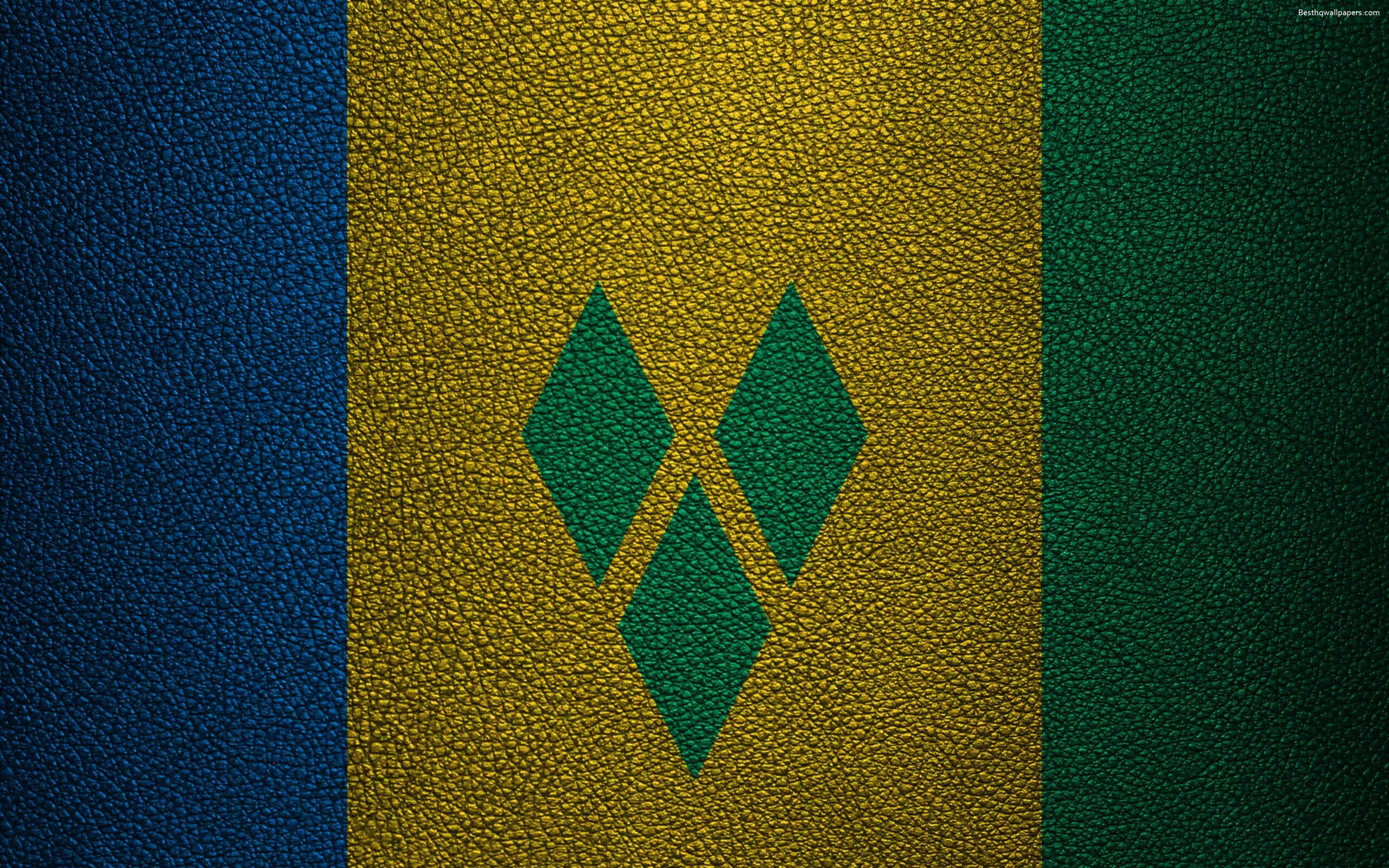 Download wallpapers Flag of Saint Vincent and the Grenadines, 4k