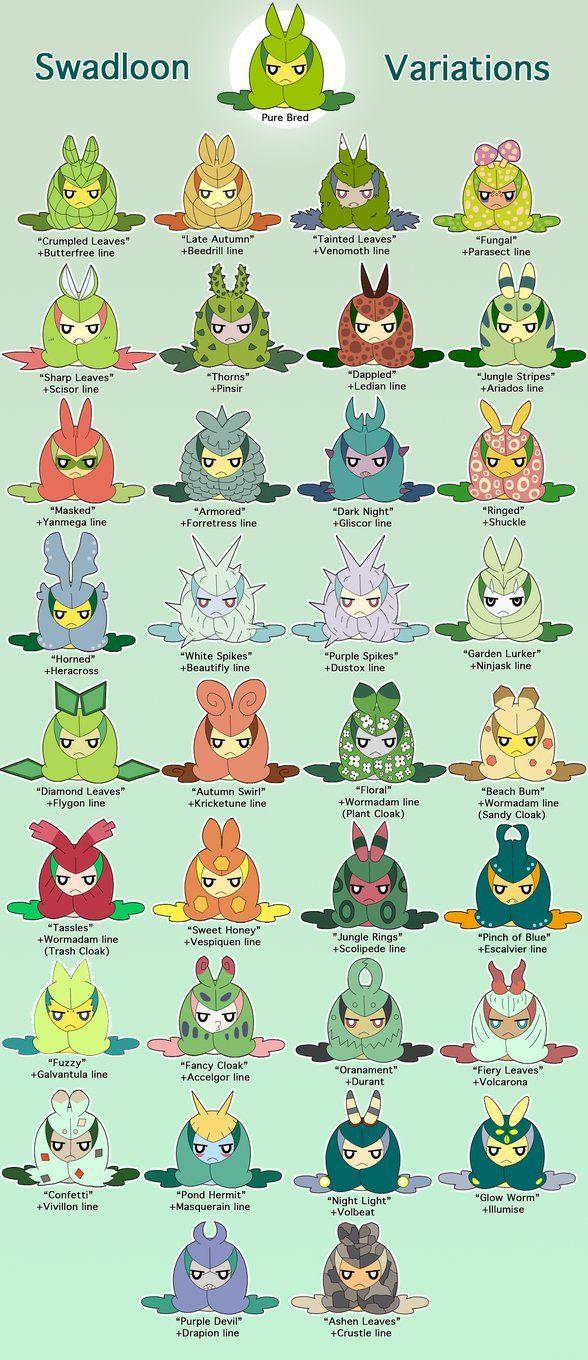 Swadloon Breeding Variations by MegaQuagsire