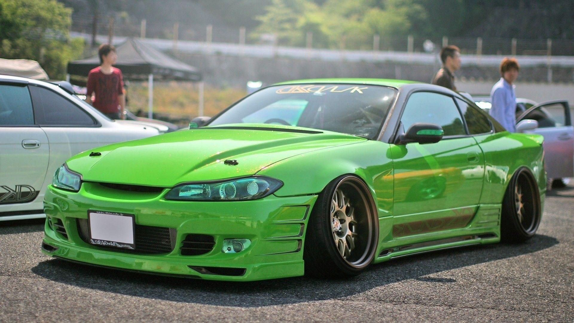 Nissan silvia s15 cars green wallpapers