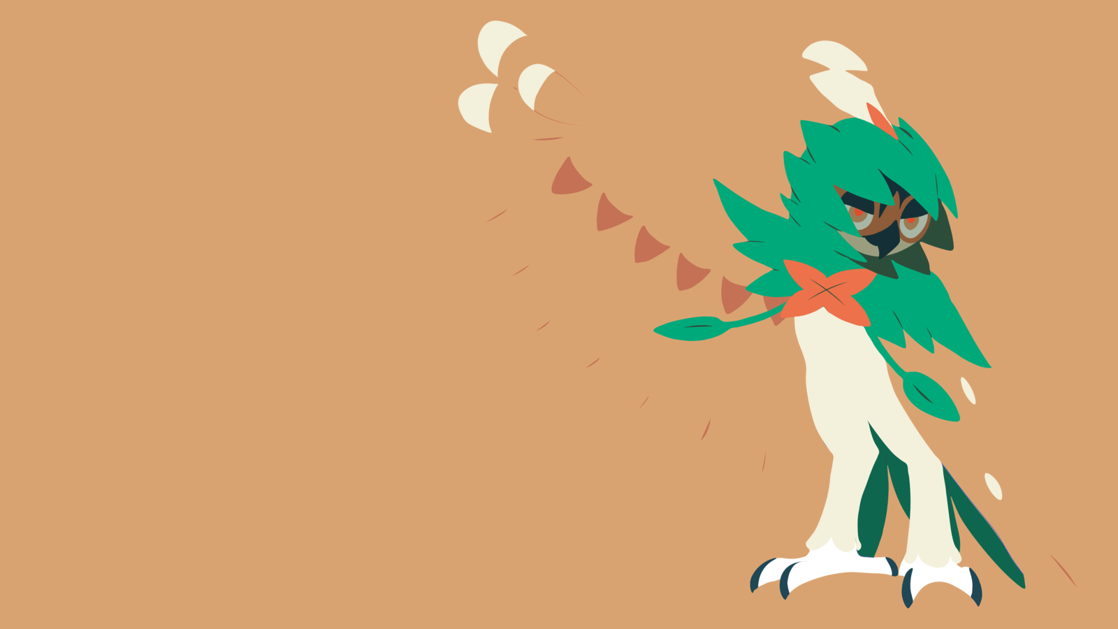 Decidueye Vector Wallpapers [Brown] by siiwol