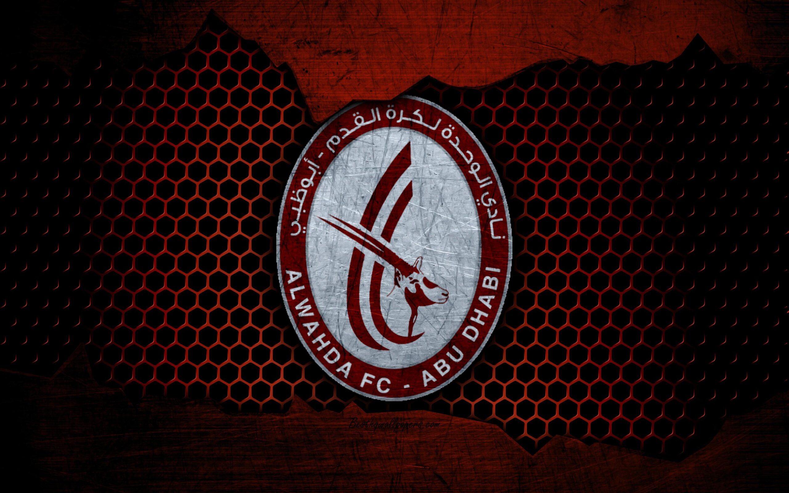 Download wallpapers Al Wahda, 4k, logo, UAE League, soccer, football