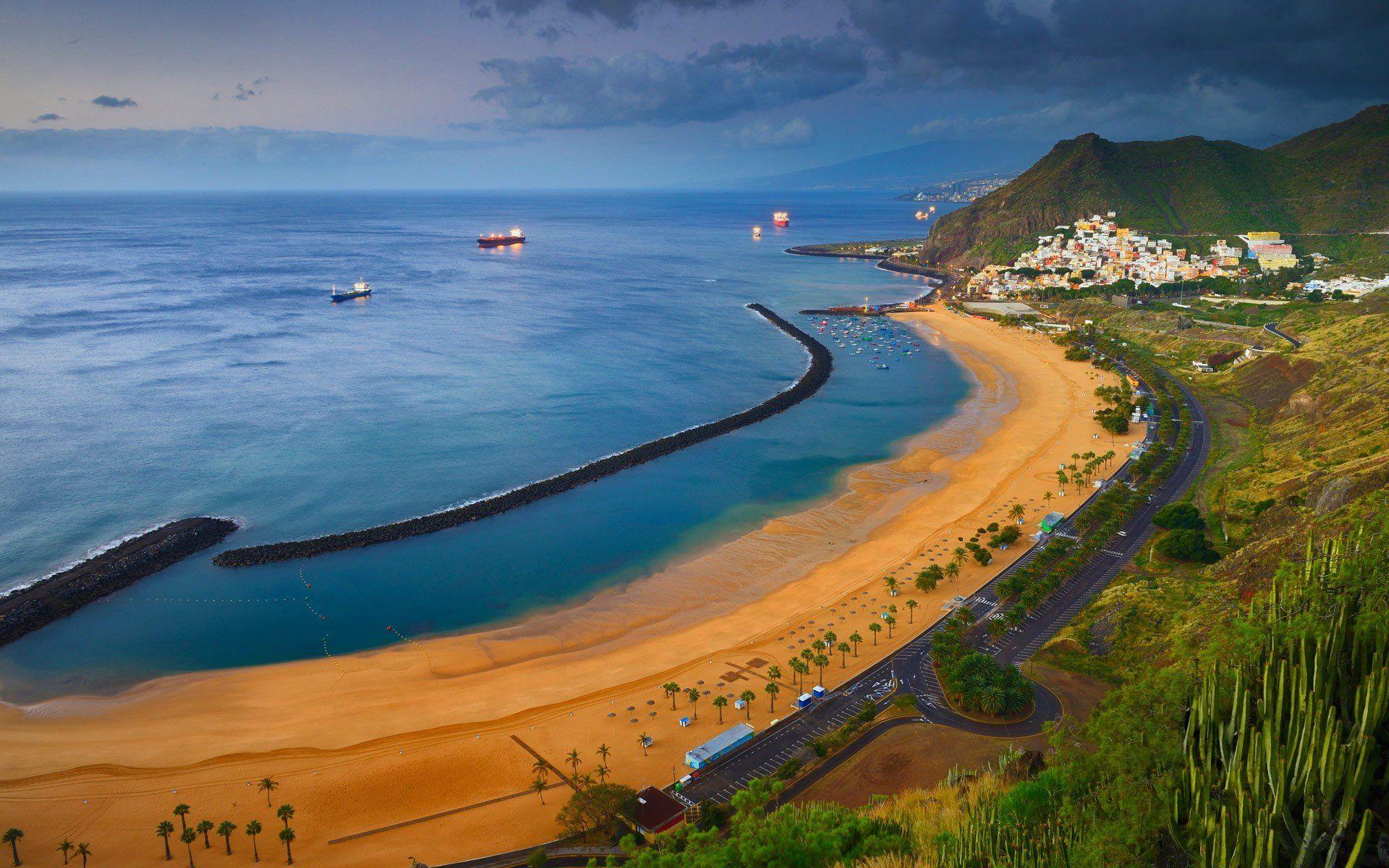 Beach in Tenerife in the Canary Islands Full HD Wallpapers and