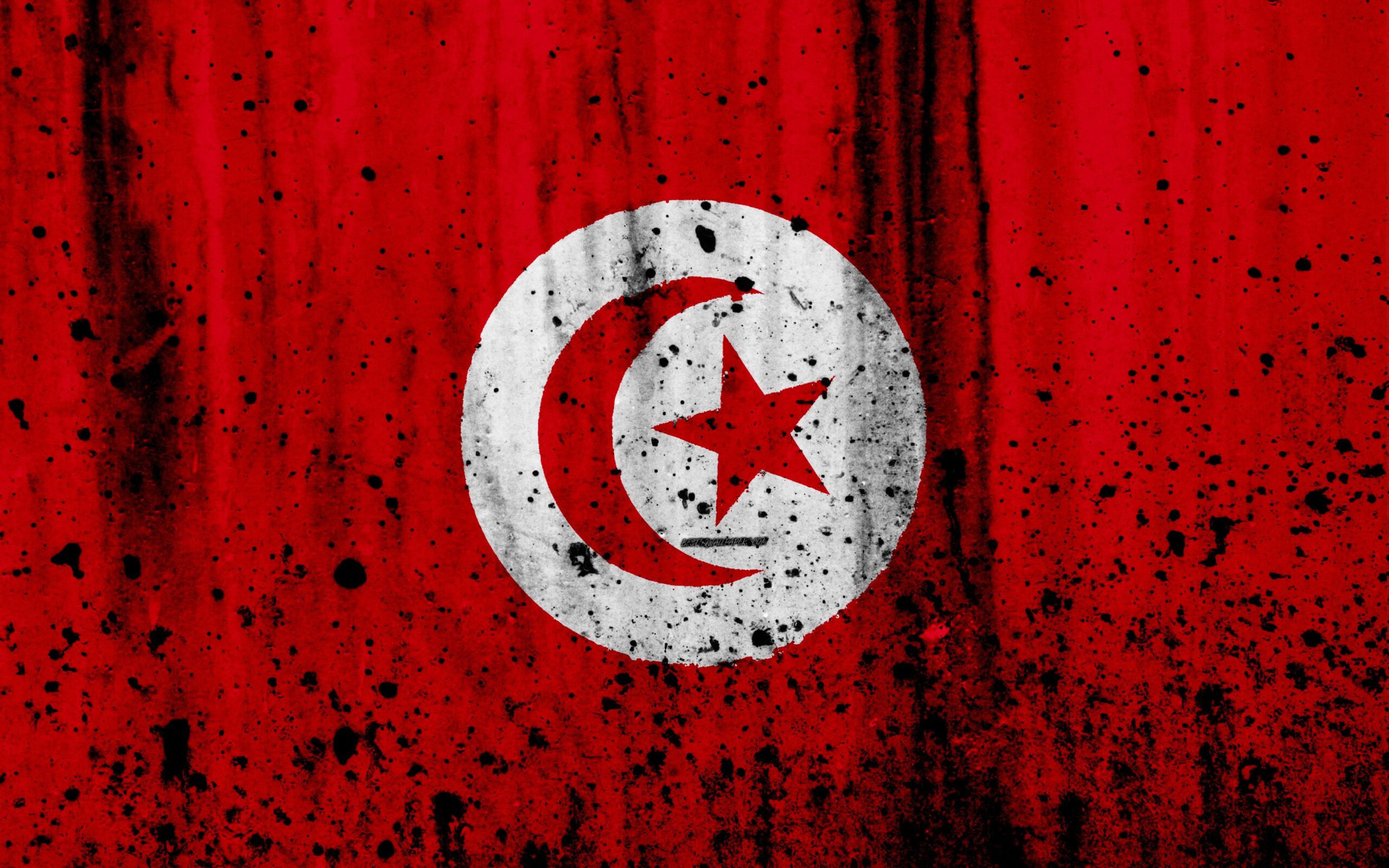 Download wallpapers Tunisian flag, 4k, grunge, flag of Tunisia