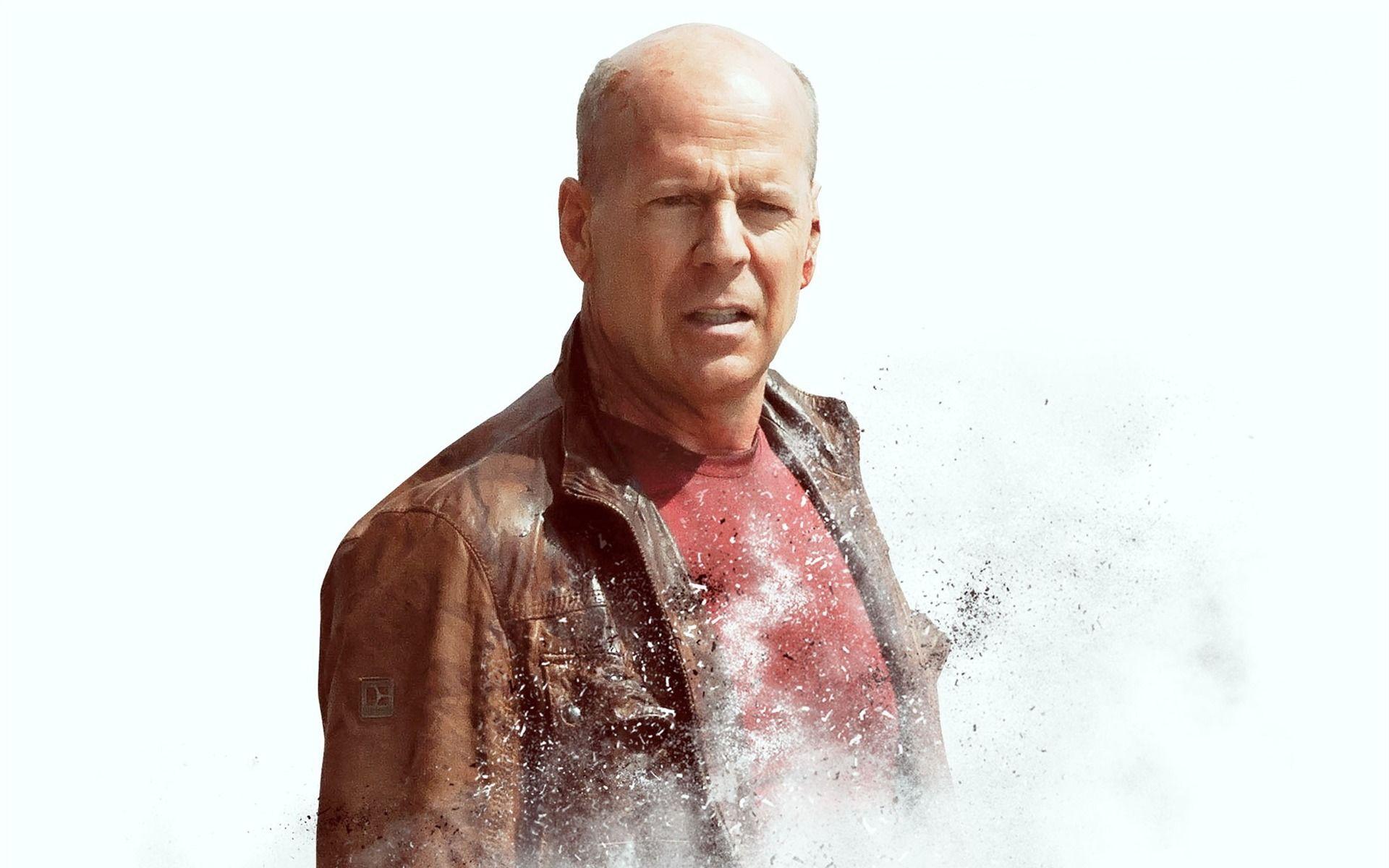 Famous movie actor Bruce Willis on white backgrounds wallpapers and