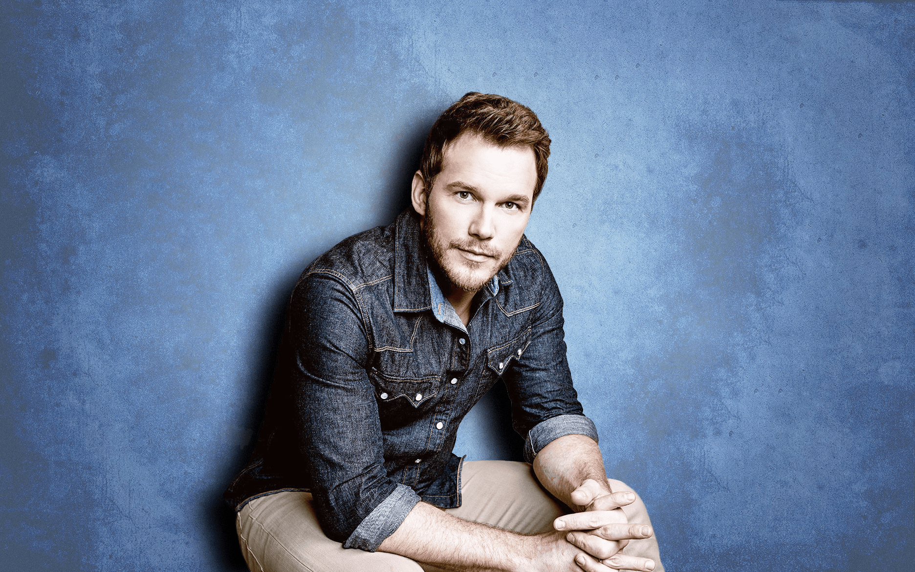 Chris Pratt, Actor, Blue Backgrounds Wallpapers HD / Desktop and