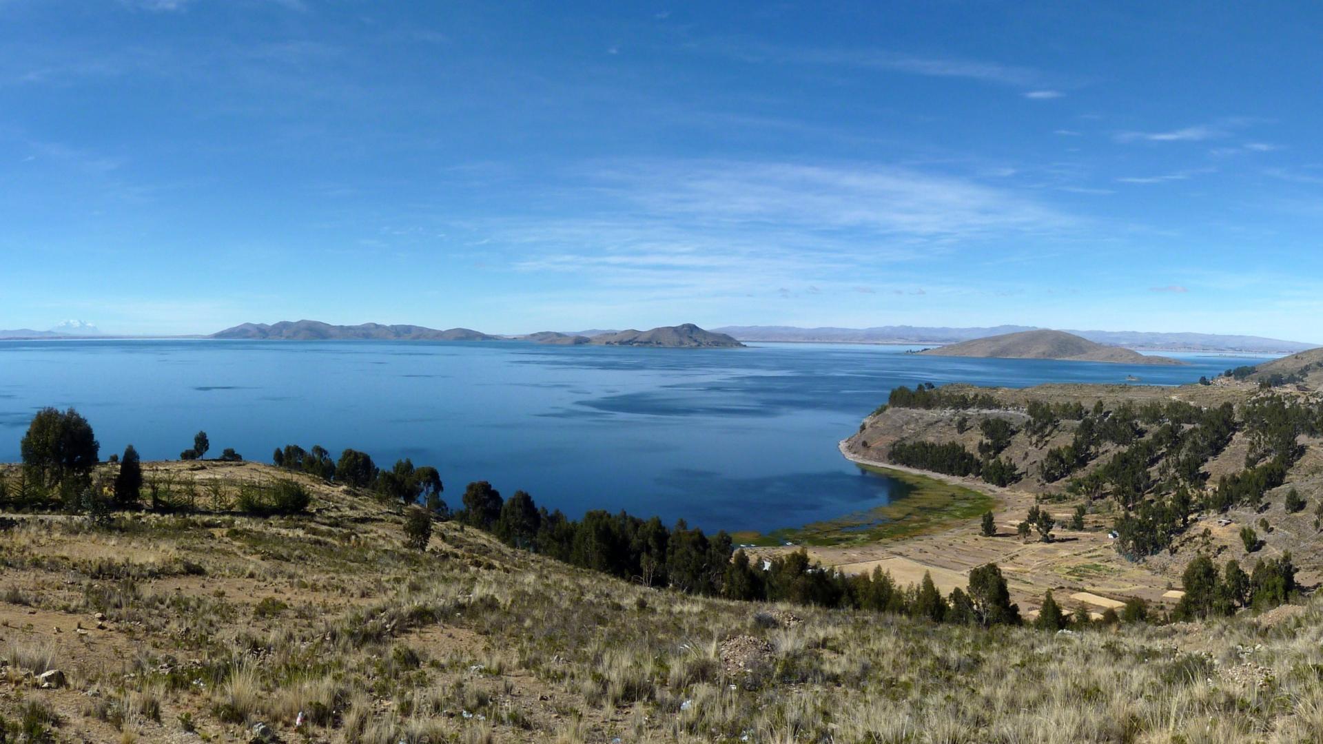 Bolivia lake titicaca peru clouds lakes wallpapers