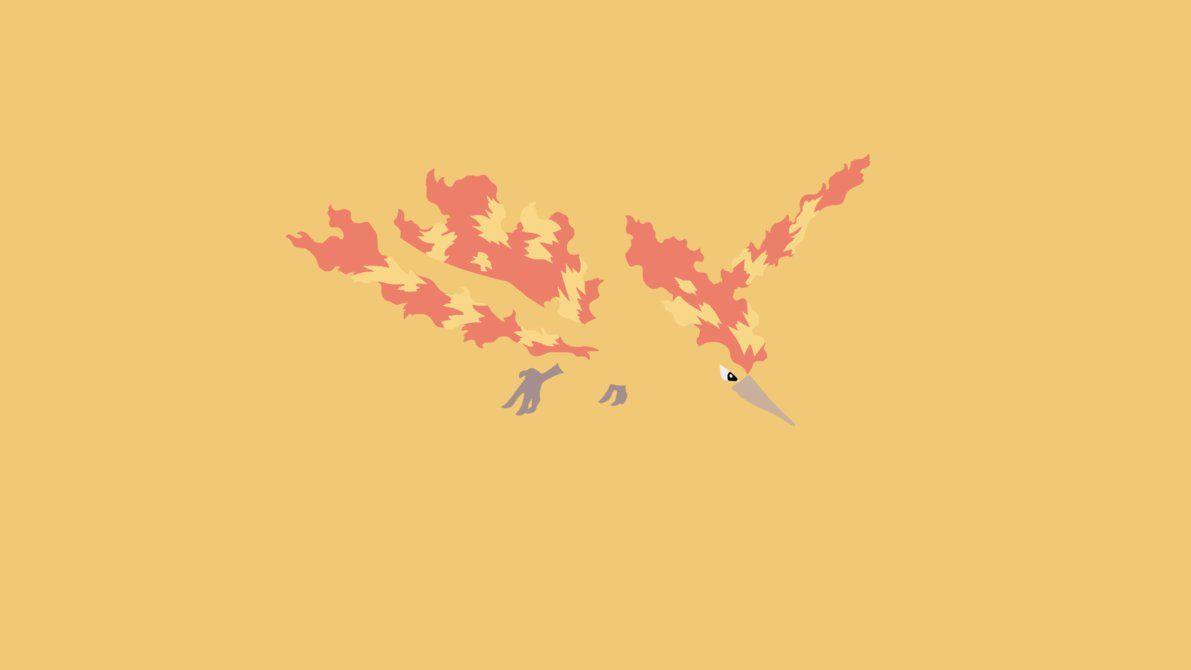 Minimalistic Wallpaper: Moltres