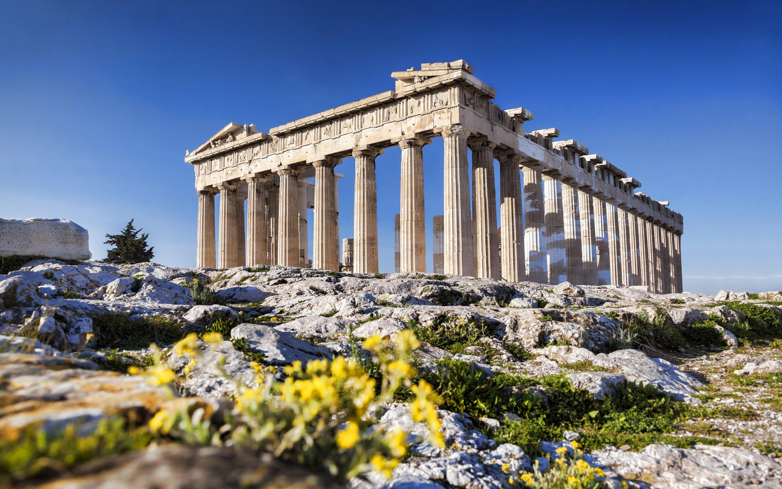 Download wallpapers Acropolis of Athens, 4k, landmark, summer, ruins