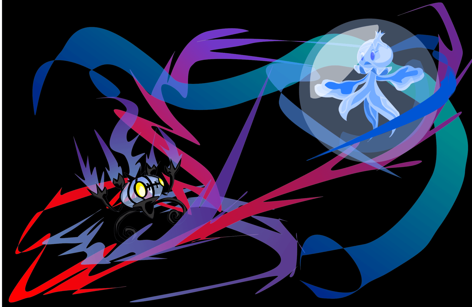 Frillish Vs. Chandelure by juming5