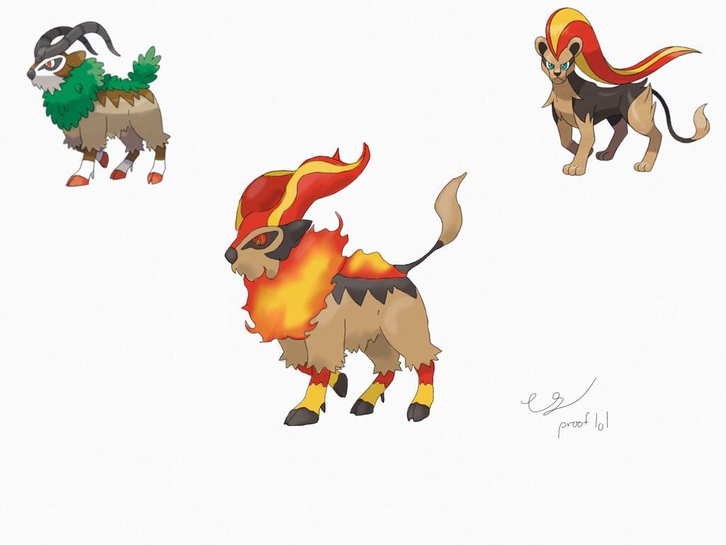 Gogoat and Pyroar Pokemon Fusion!