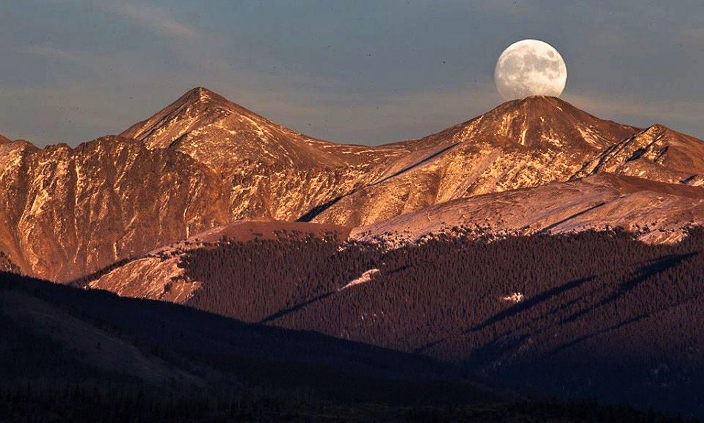 Mountains: Super Moon Sun Mountains Emergence Mountain Wallpapers