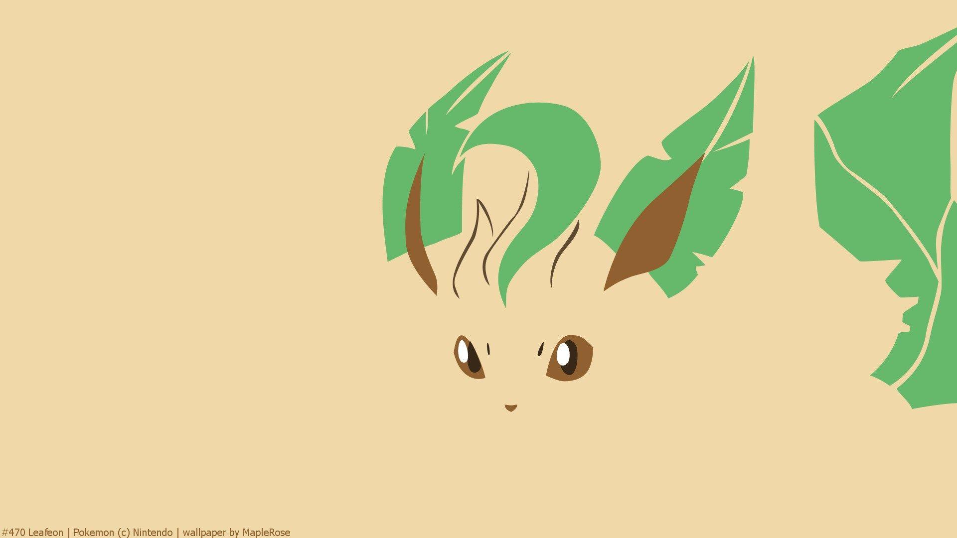 Eevee, Eeveelution, Leafeon, Minimal, Pokemon HD Wallpapers