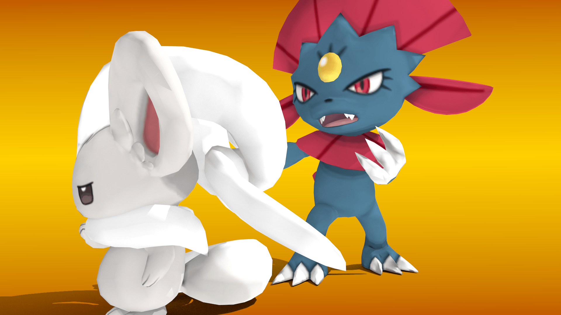 Weavile and Cinccino render https://i.redd.it/tf3p2iuy3ul01