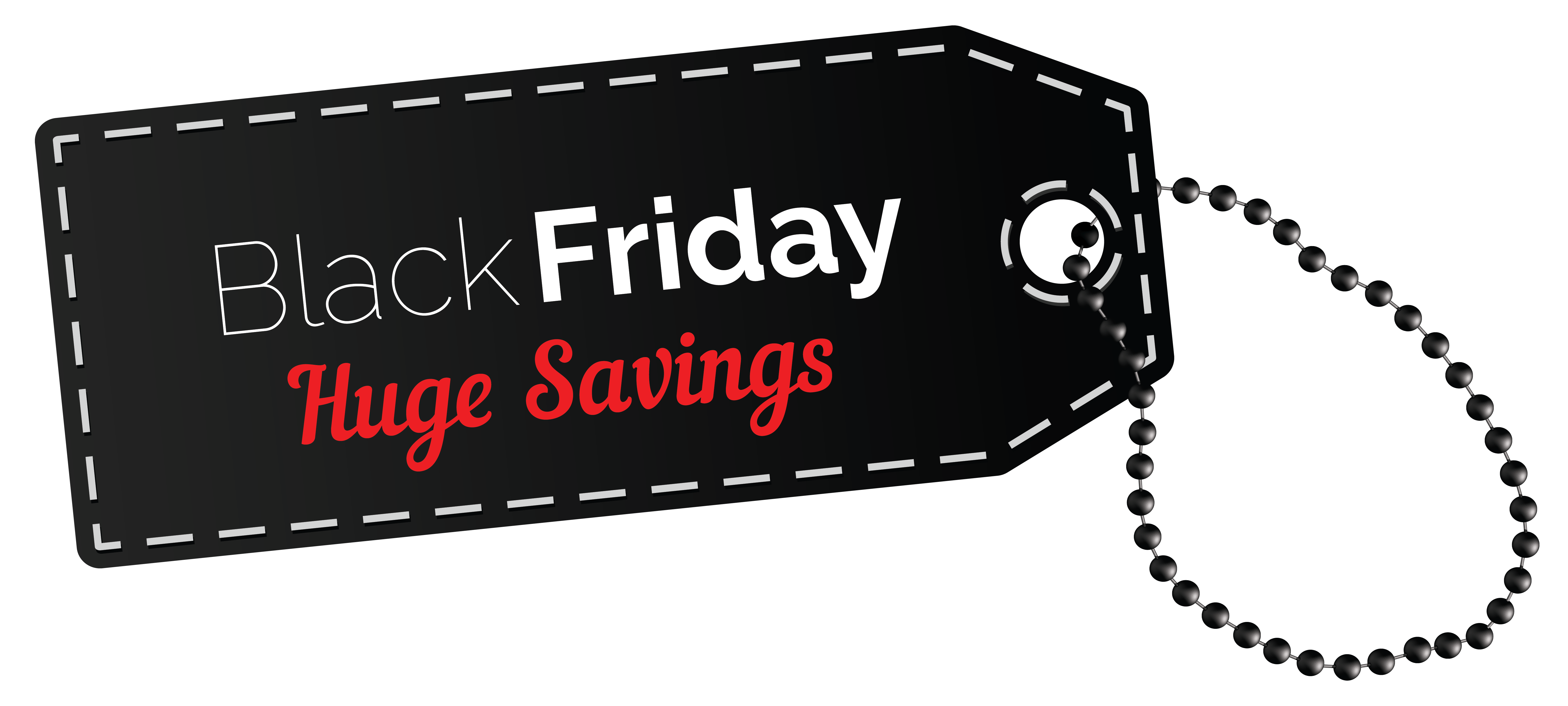 Black Friday Huge Savings Tag Clipart Image