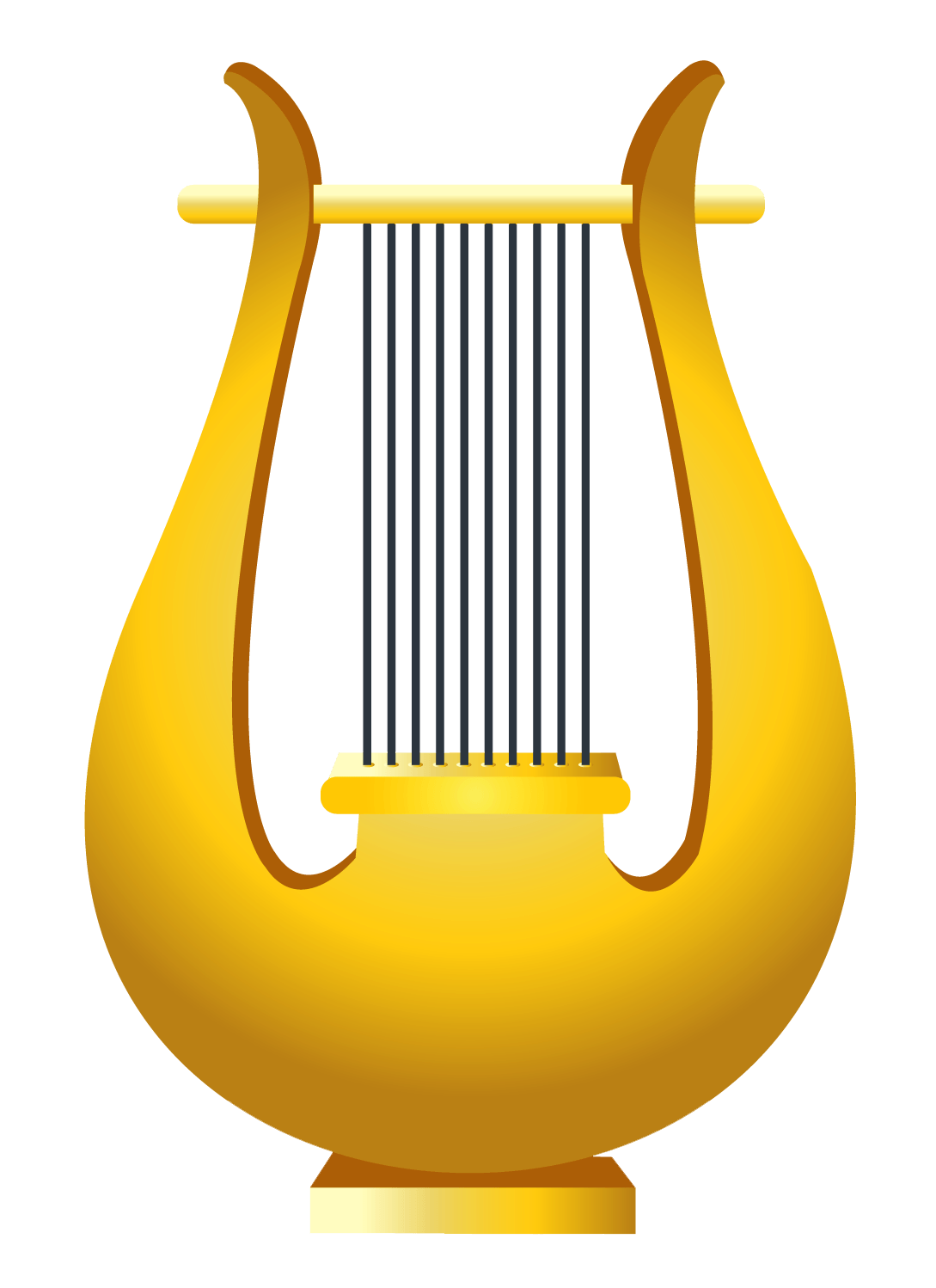 Gold Harp Clipart Picture