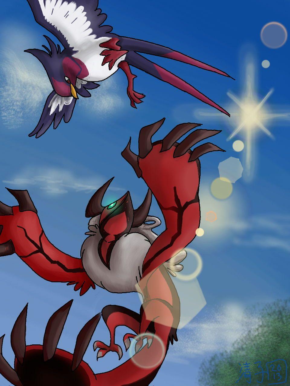 Yveltal and Swellow by kitschsous