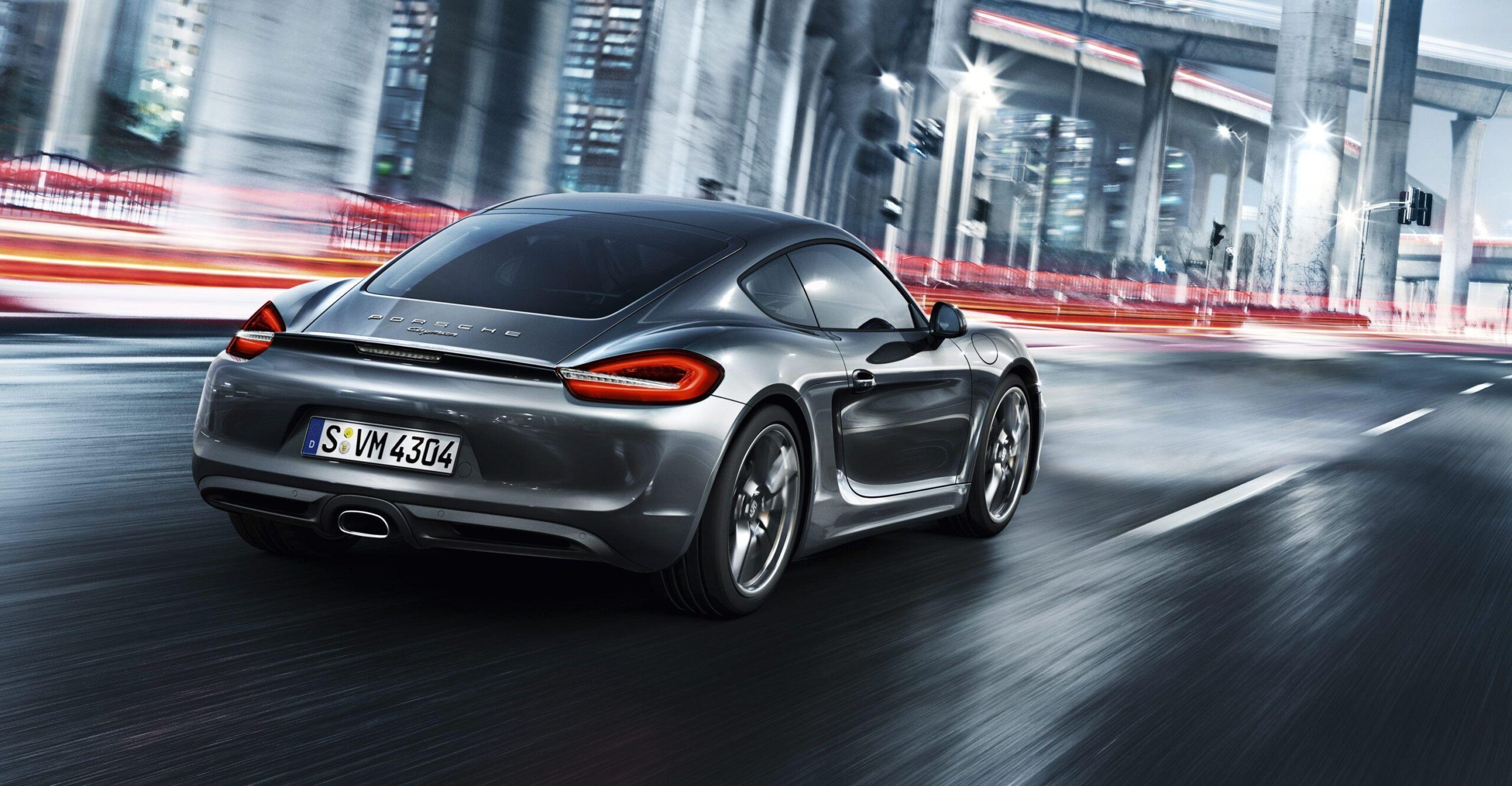 Porsche Cayman On The Road