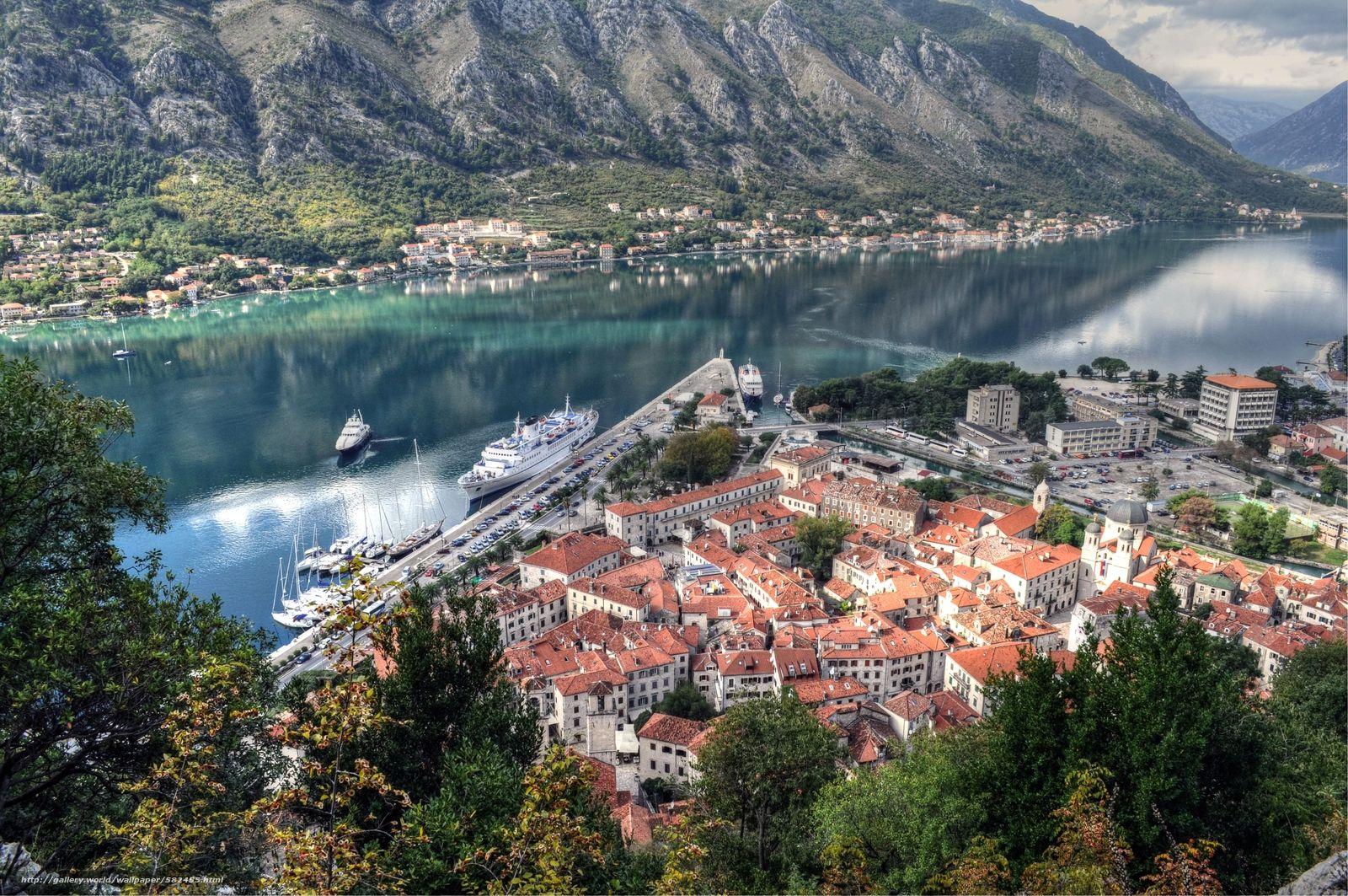 Download wallpapers Kotor, Montenegro, city free desktop wallpapers