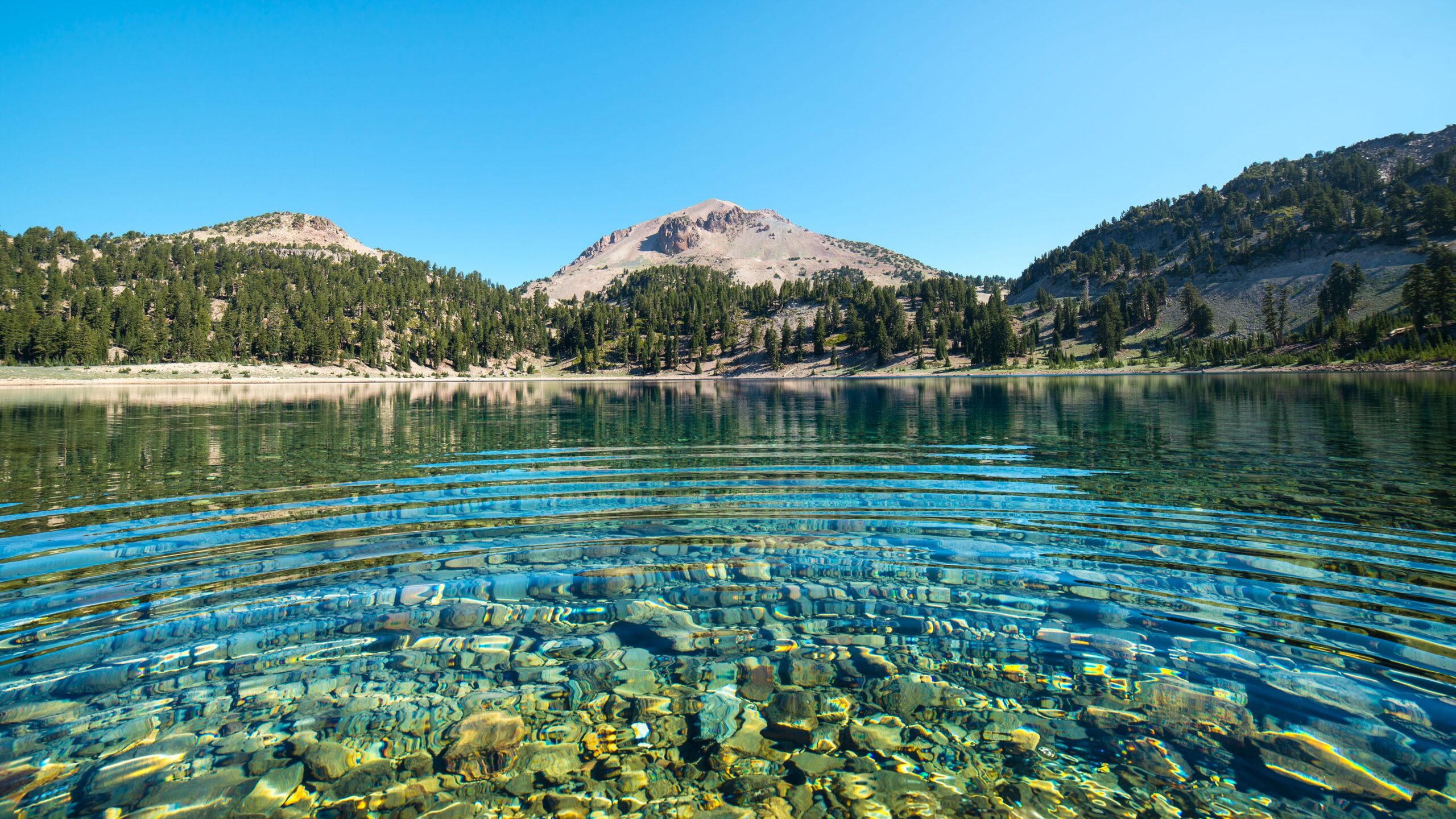 California Landscapes Lassen Volcanic National Park Nature Water