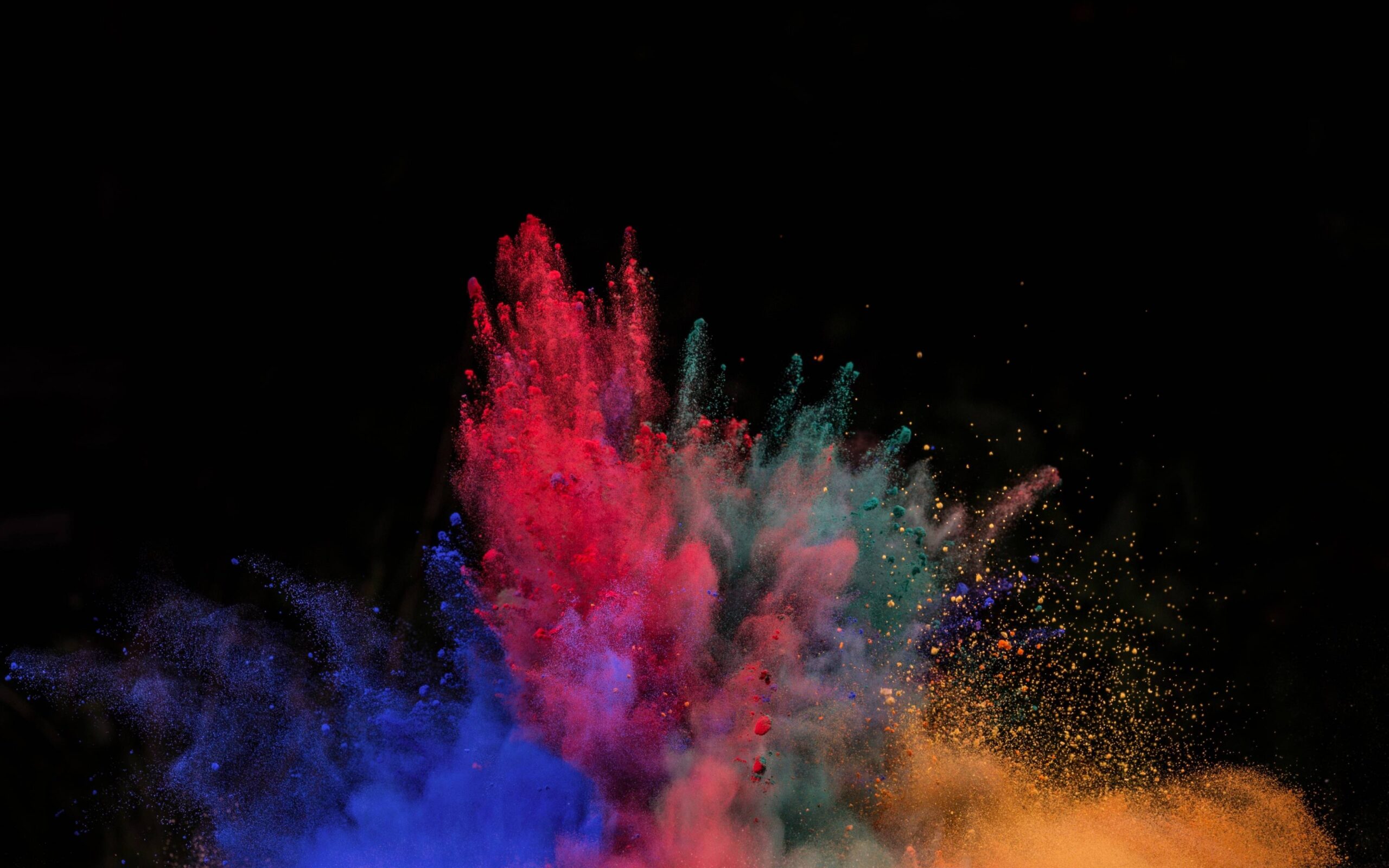 Download wallpapers color, explosion, powder’s blast, 4k