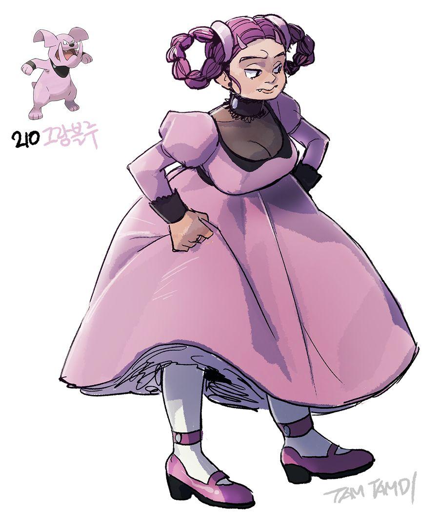 Pokemon gijinka 209. 210. Snubbull Granbull