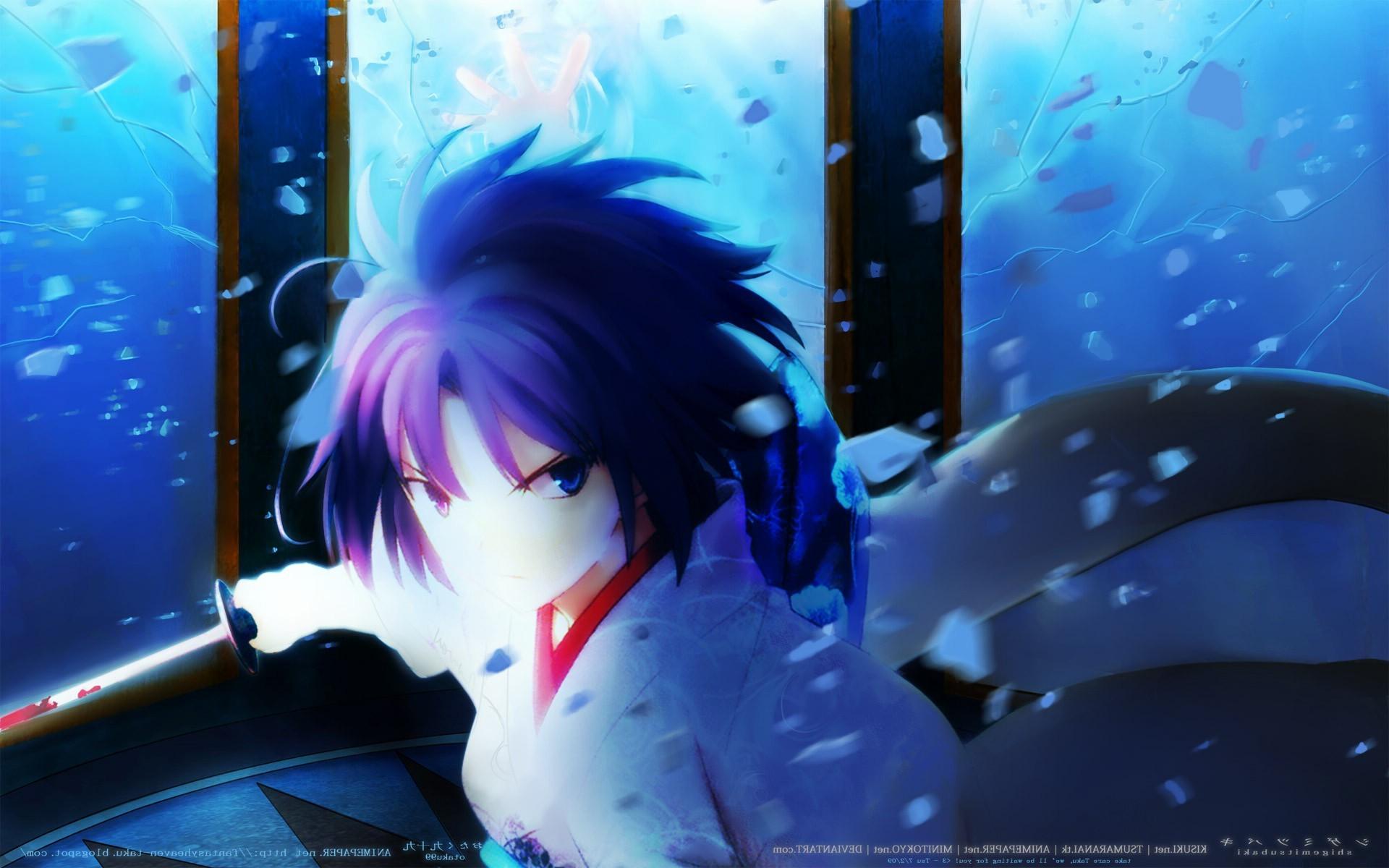 Wallpapers : anime girls, blue, underwater, Kara no Kyoukai, Ryougi