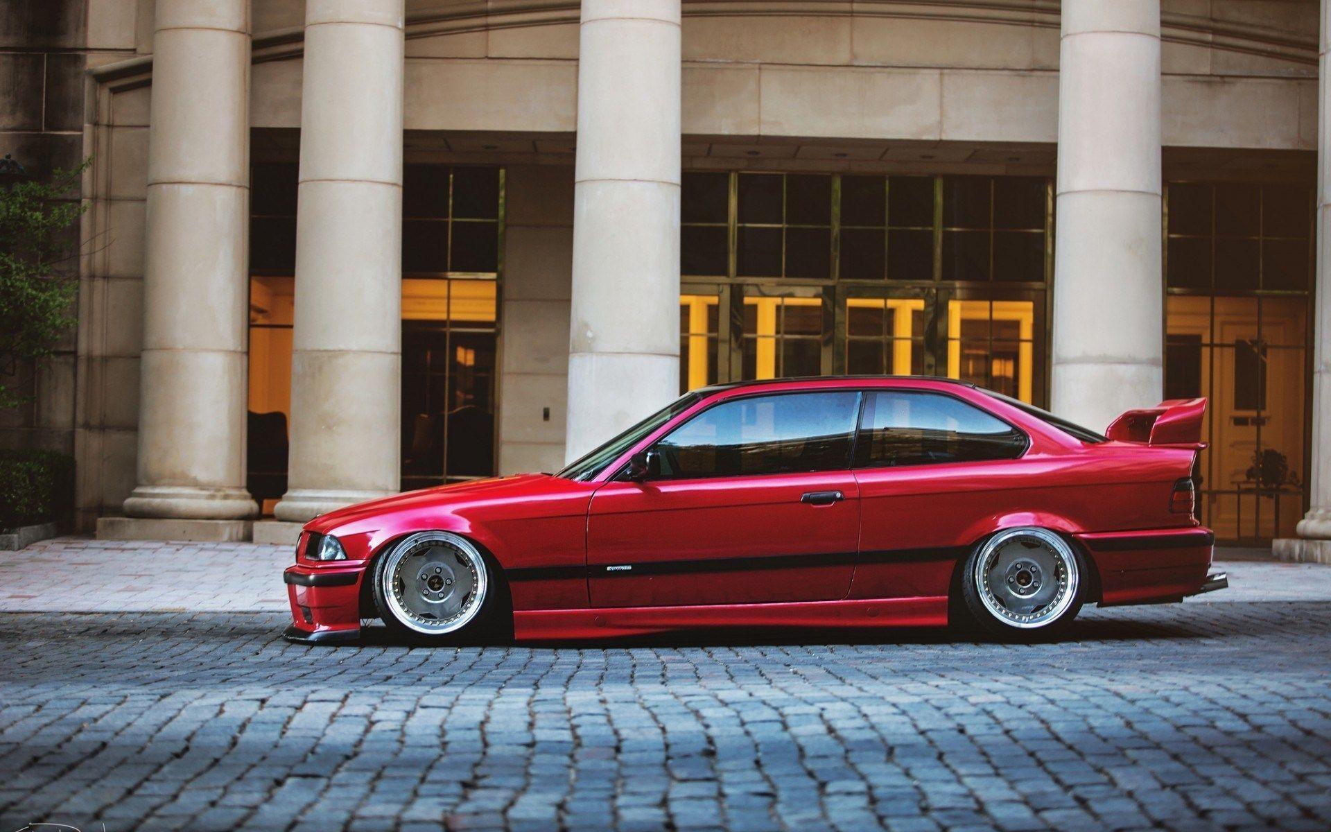 BMW M3 E36 Low Ride Paved Street HD Wallpapers