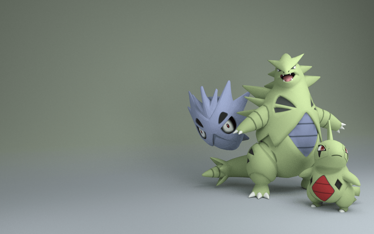 My First Render… Tyranitar Family! : pokemon