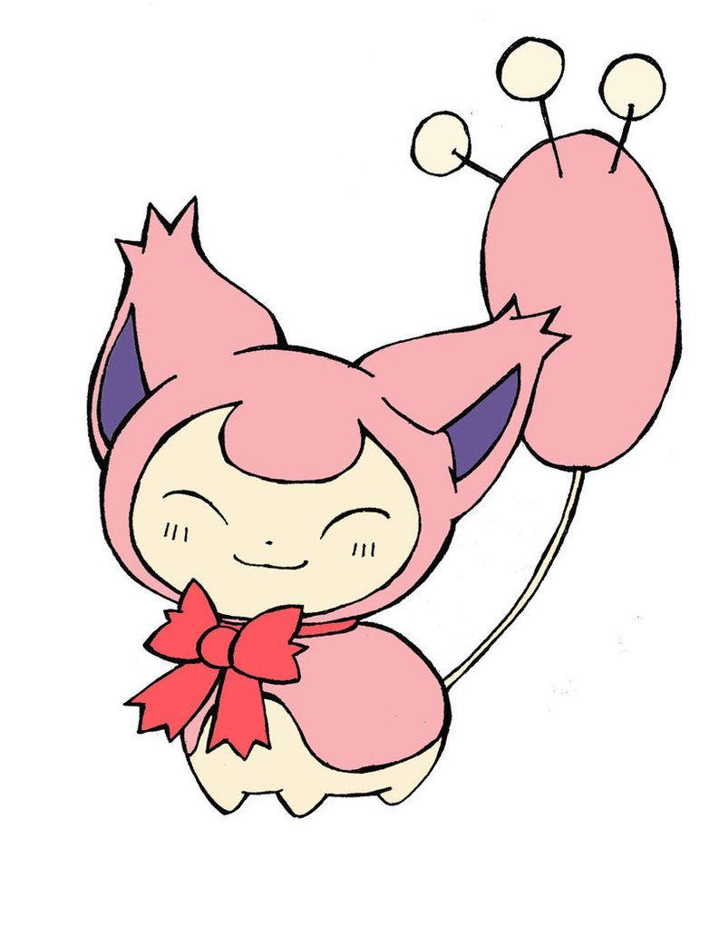 Skitty with a bow by Popomo