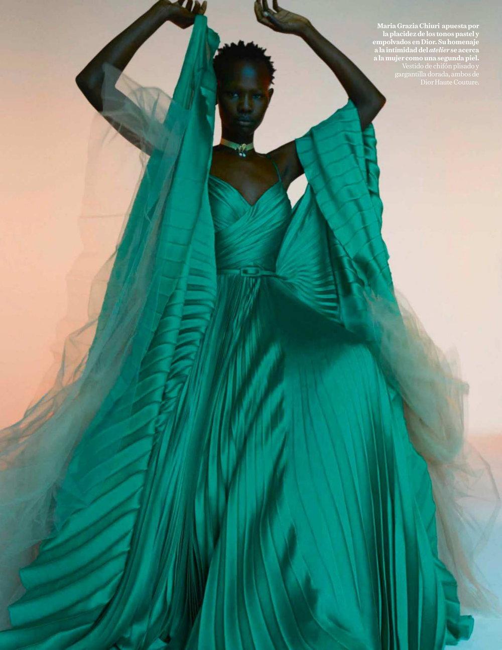 Shanelle Nyasiase Is Green Goddess Elegance By Txema Yeste For Vogue