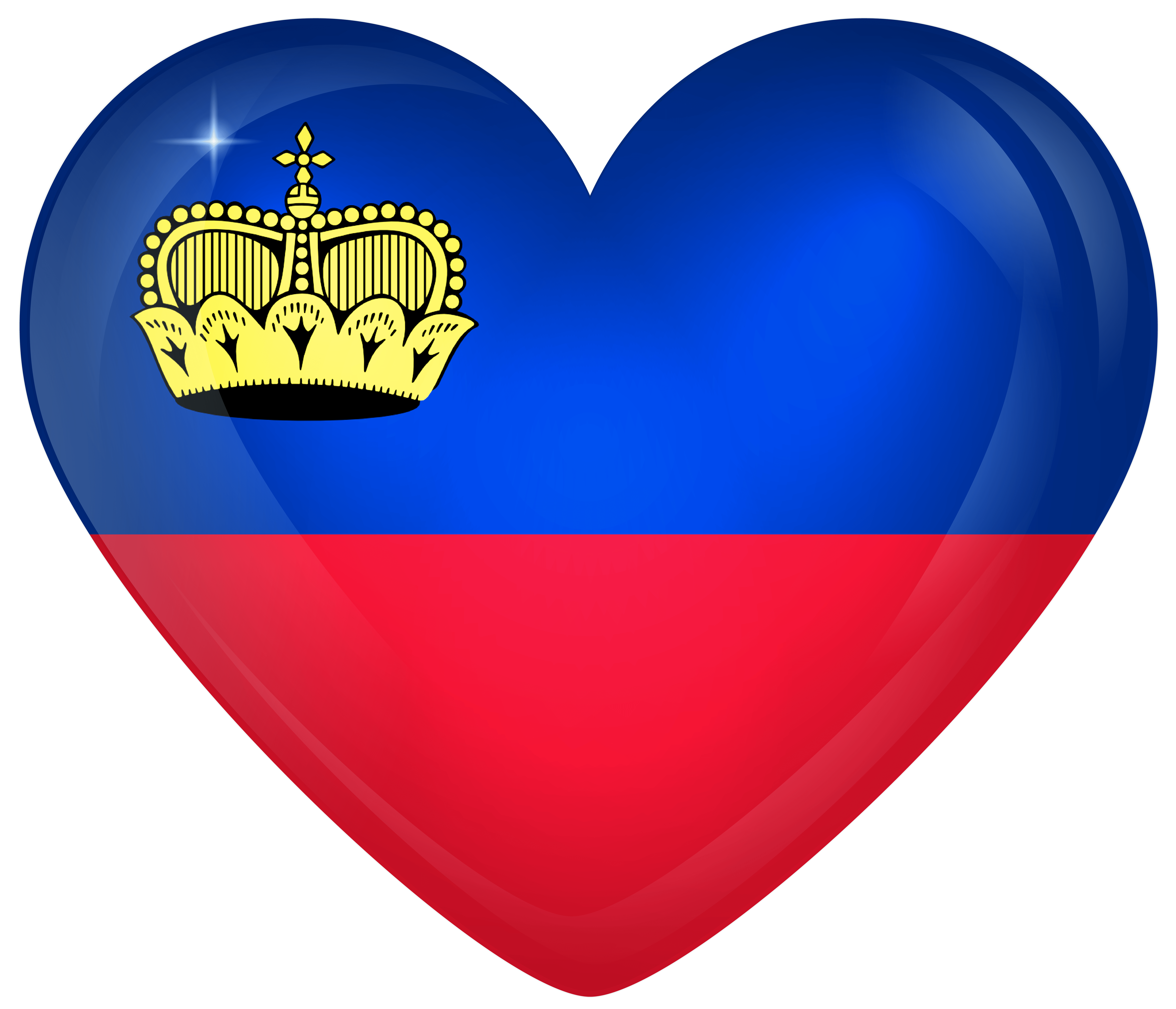 Liechtenstein Heart Flag