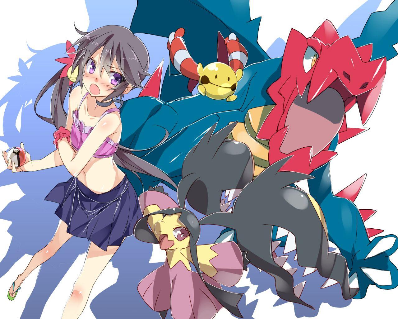 akebono, chingling, druddigon, mawile, and mega mawile