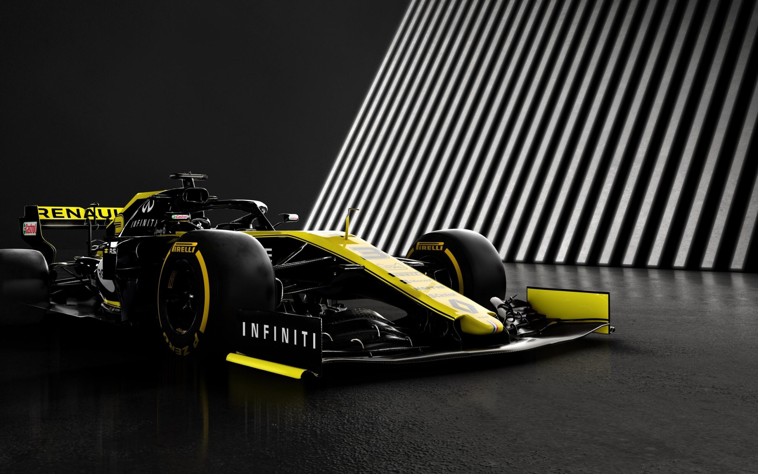 Download Formula 1, Renault Rs19, Racing Cars, Yellow