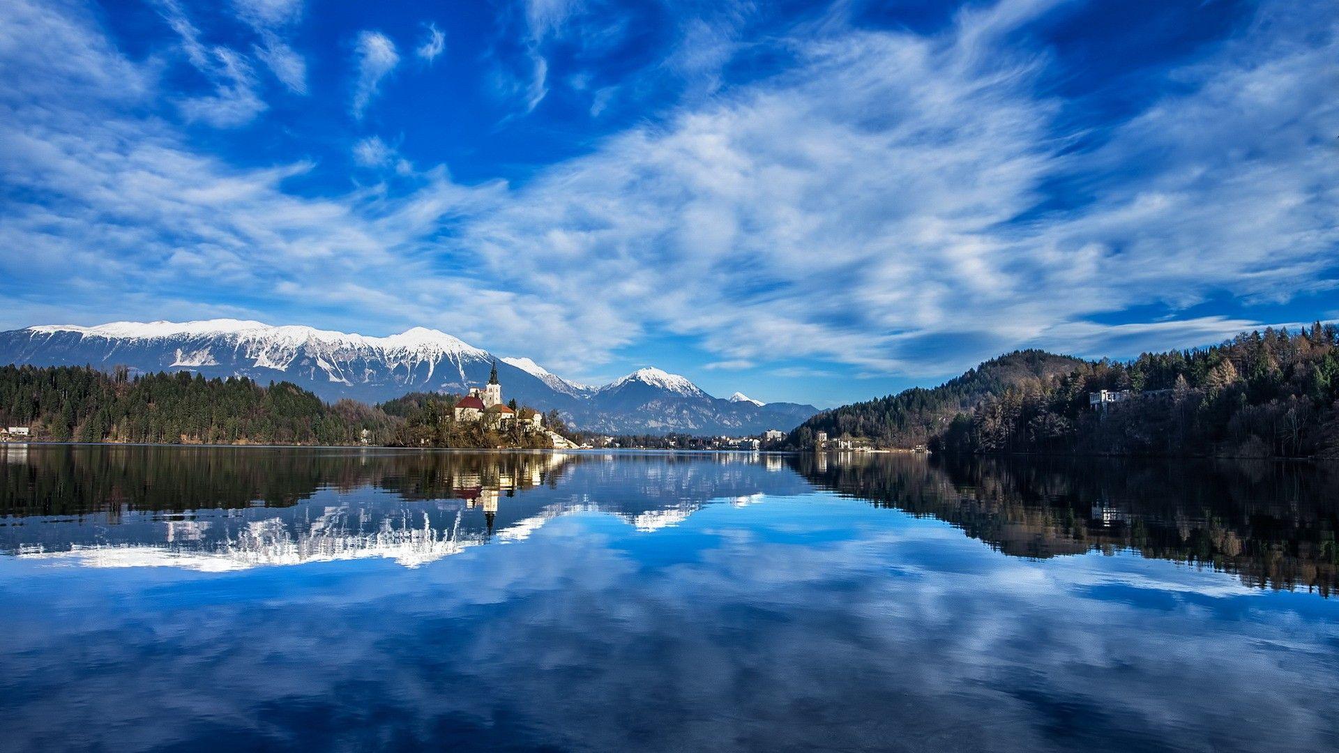 Bled Tag wallpapers: Slovenia Nature Sea Church Bled HD Pictures