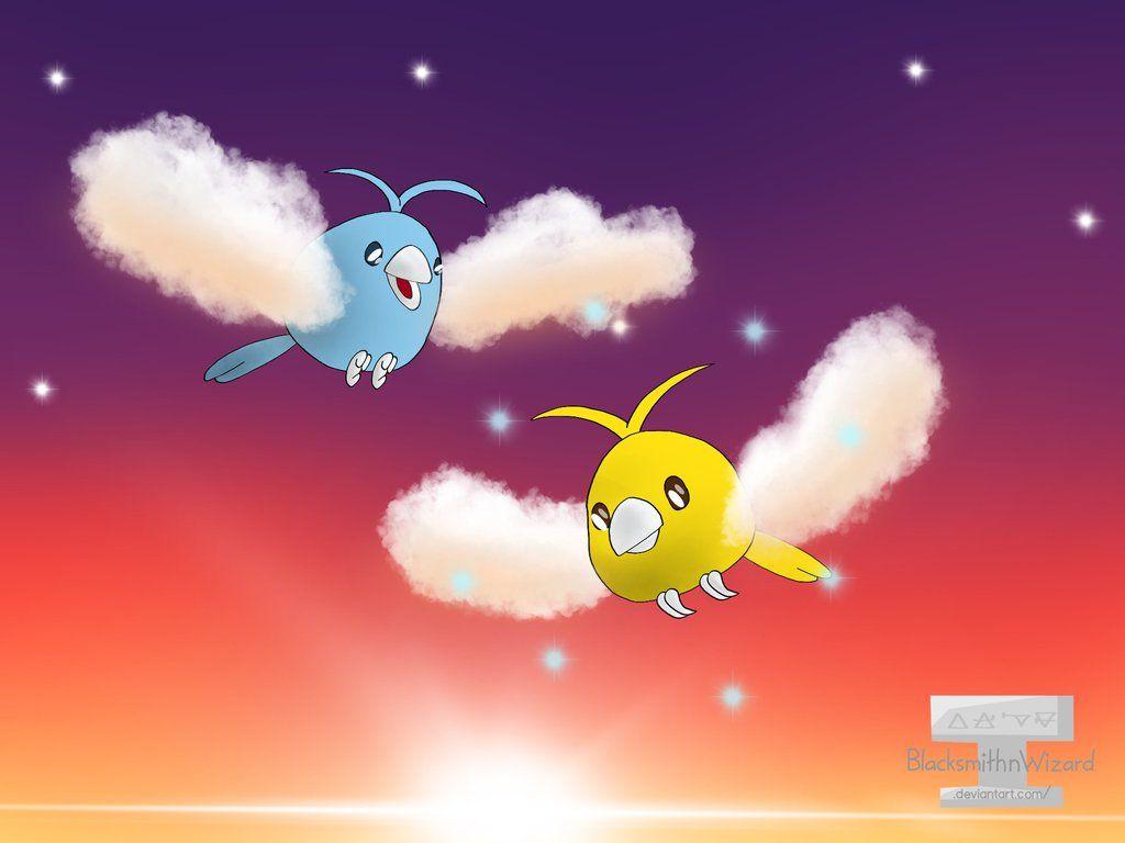 Swablu and Shiny Swablu by BlacksmithnWizard