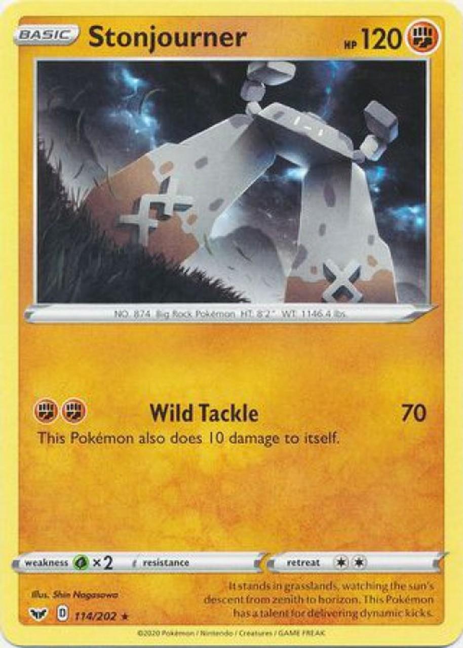 Pokemon Sword and Shield Single Card Rare Stonjourner 114