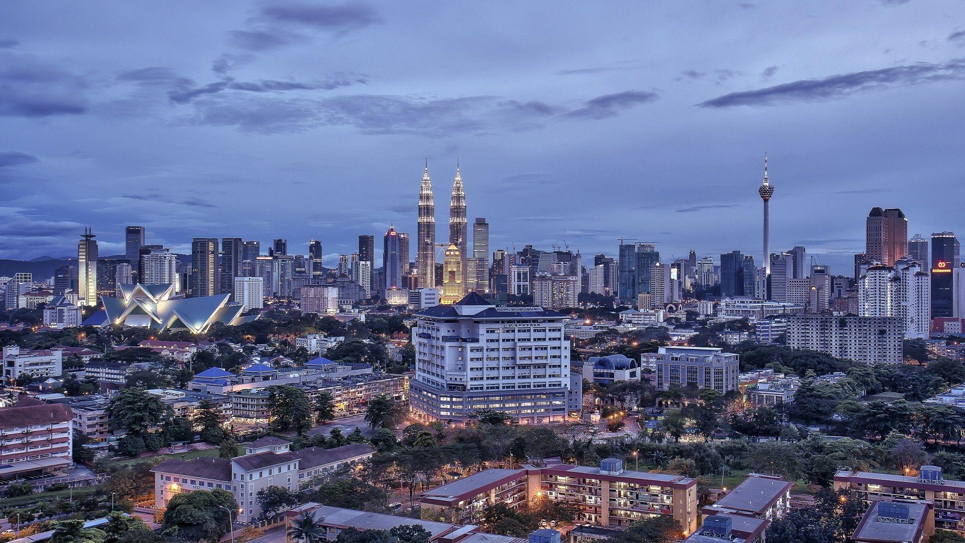 Kuala Lumpur Malaysia City In The Evening