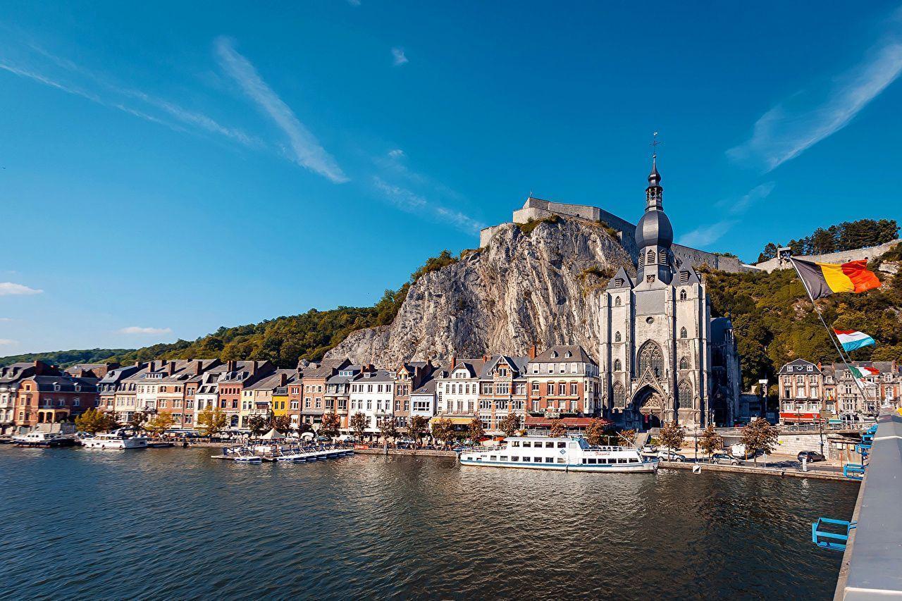 Wallpapers Belgium Houses Rivers Dinant Cities download photo