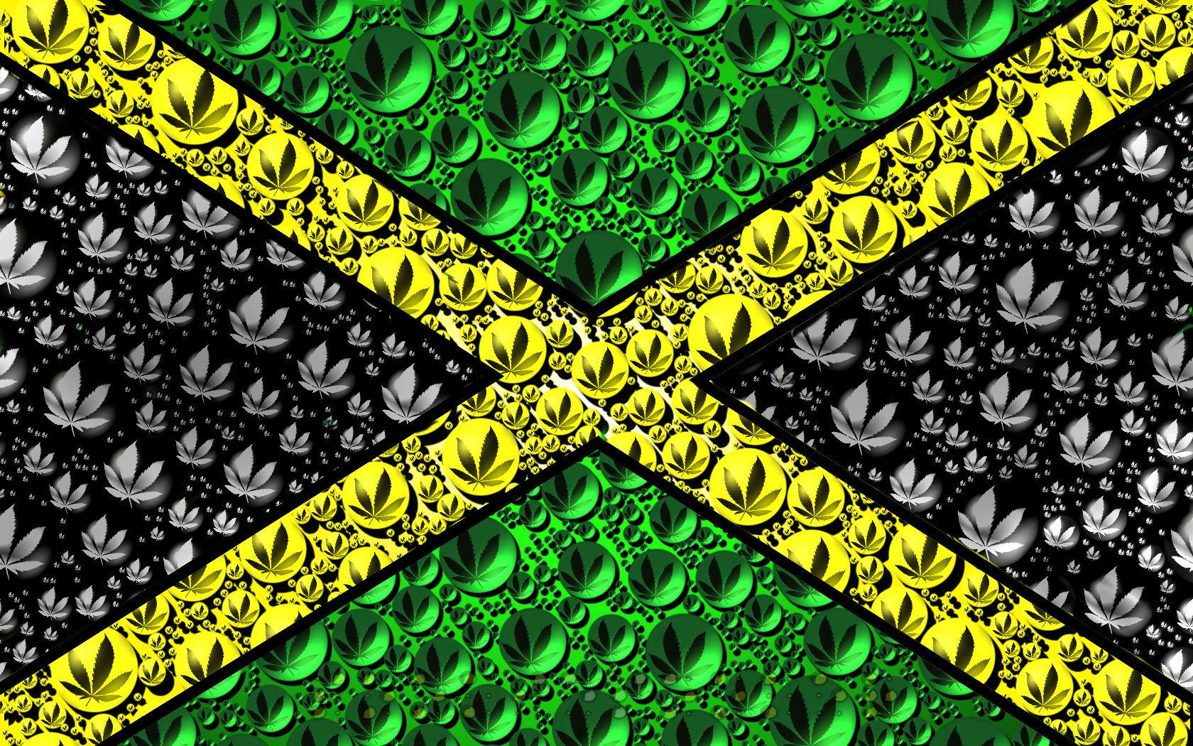 Jamaican flag from cannabis