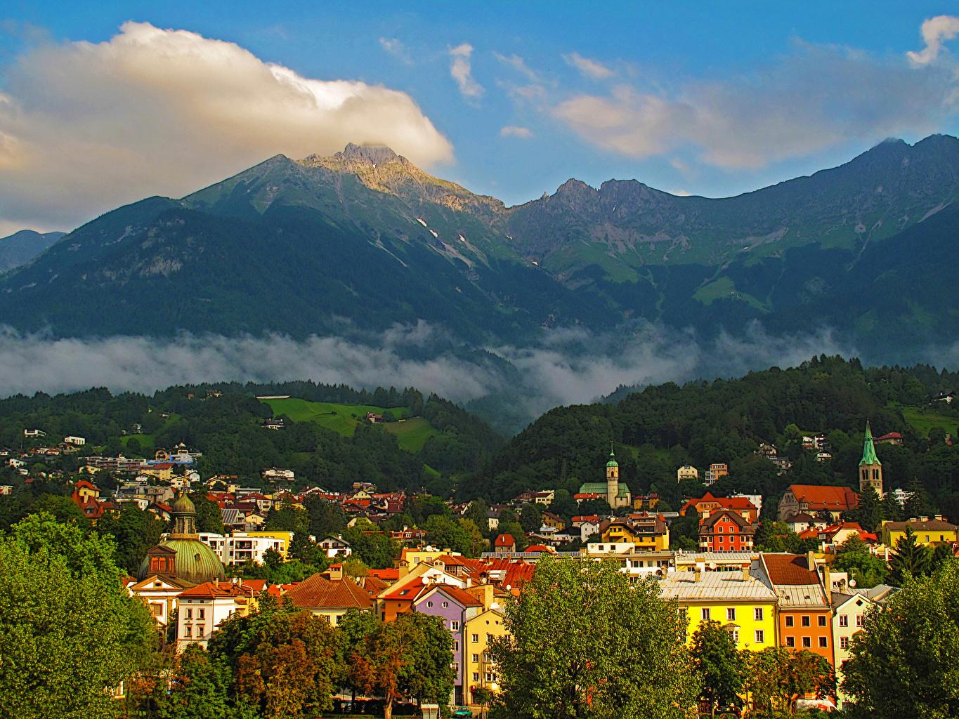 Photos Austria Innsbruck Mountains Cities Houses