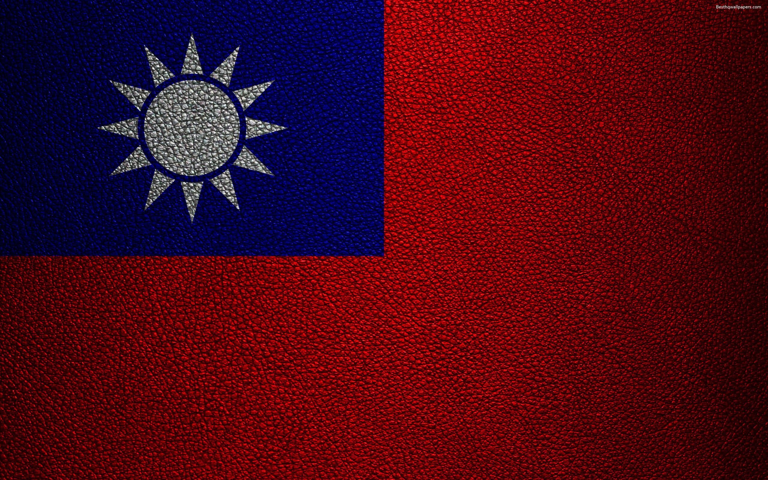 Download wallpapers Taiwan Flag, 4K, leather texture, Taiwan flag