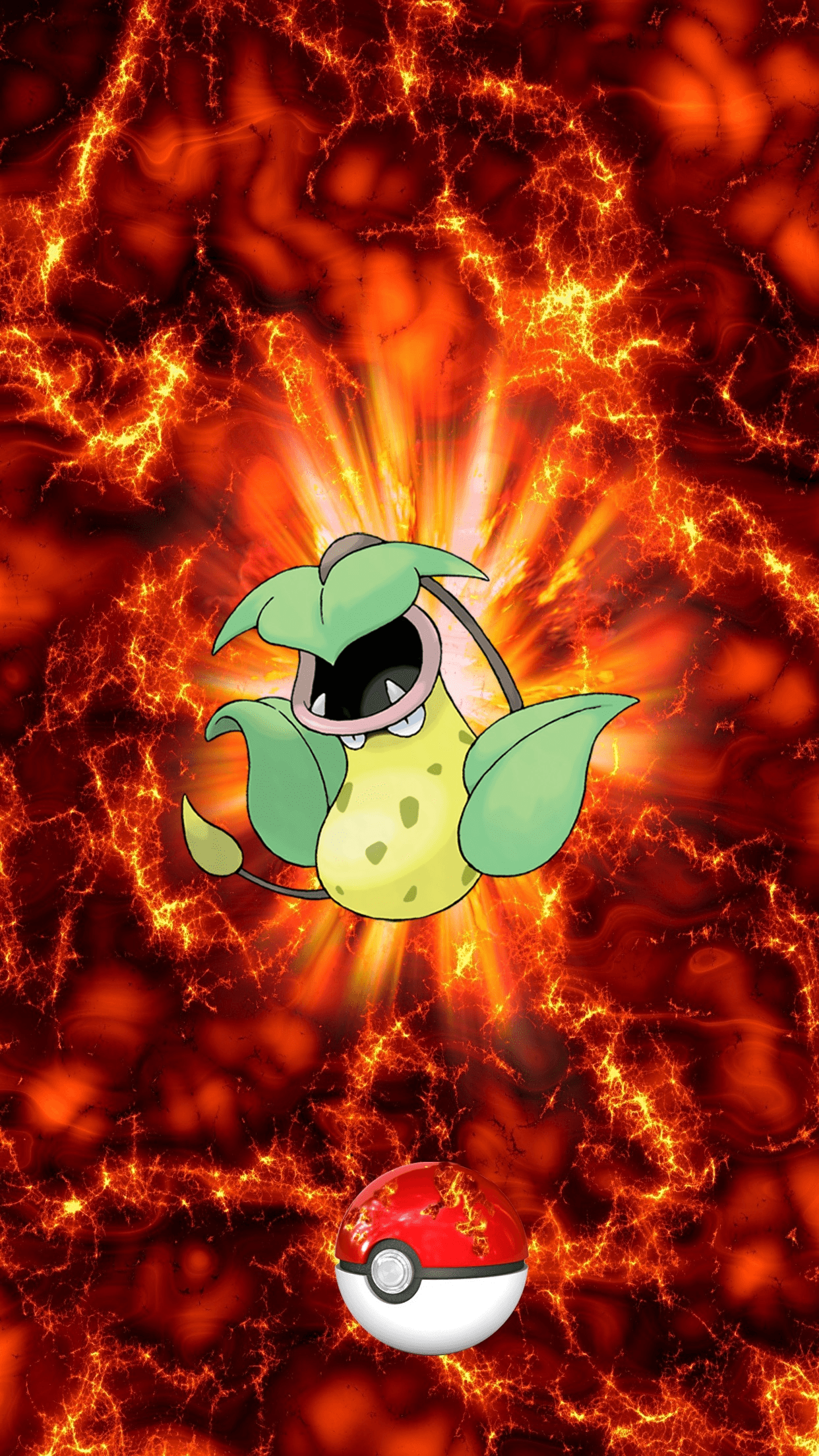 071 Fire Pokeball Victreebel Utsubot Weepinbell