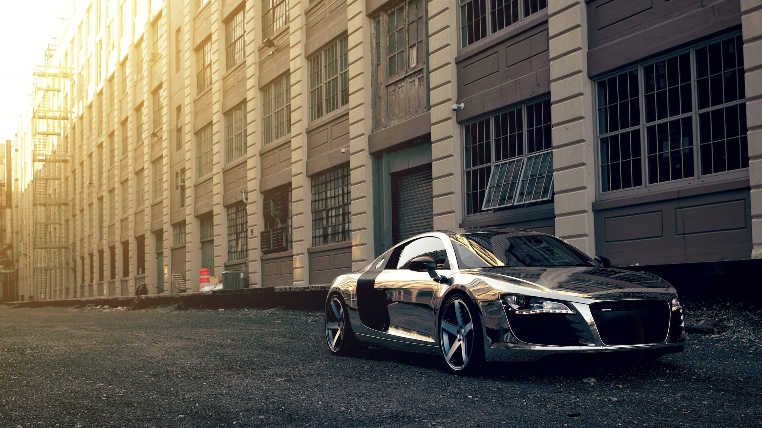 audi r8 chrome Ultra HD 4K Wallpapers